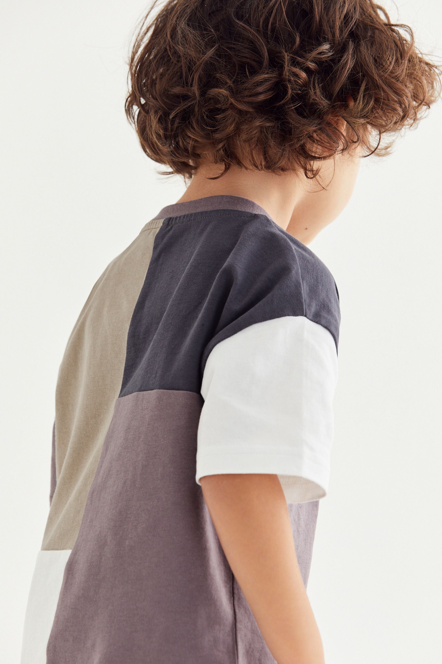 Lilac Purple Colourblock Short Sleeve T-Shirt (3mths-7yrs)