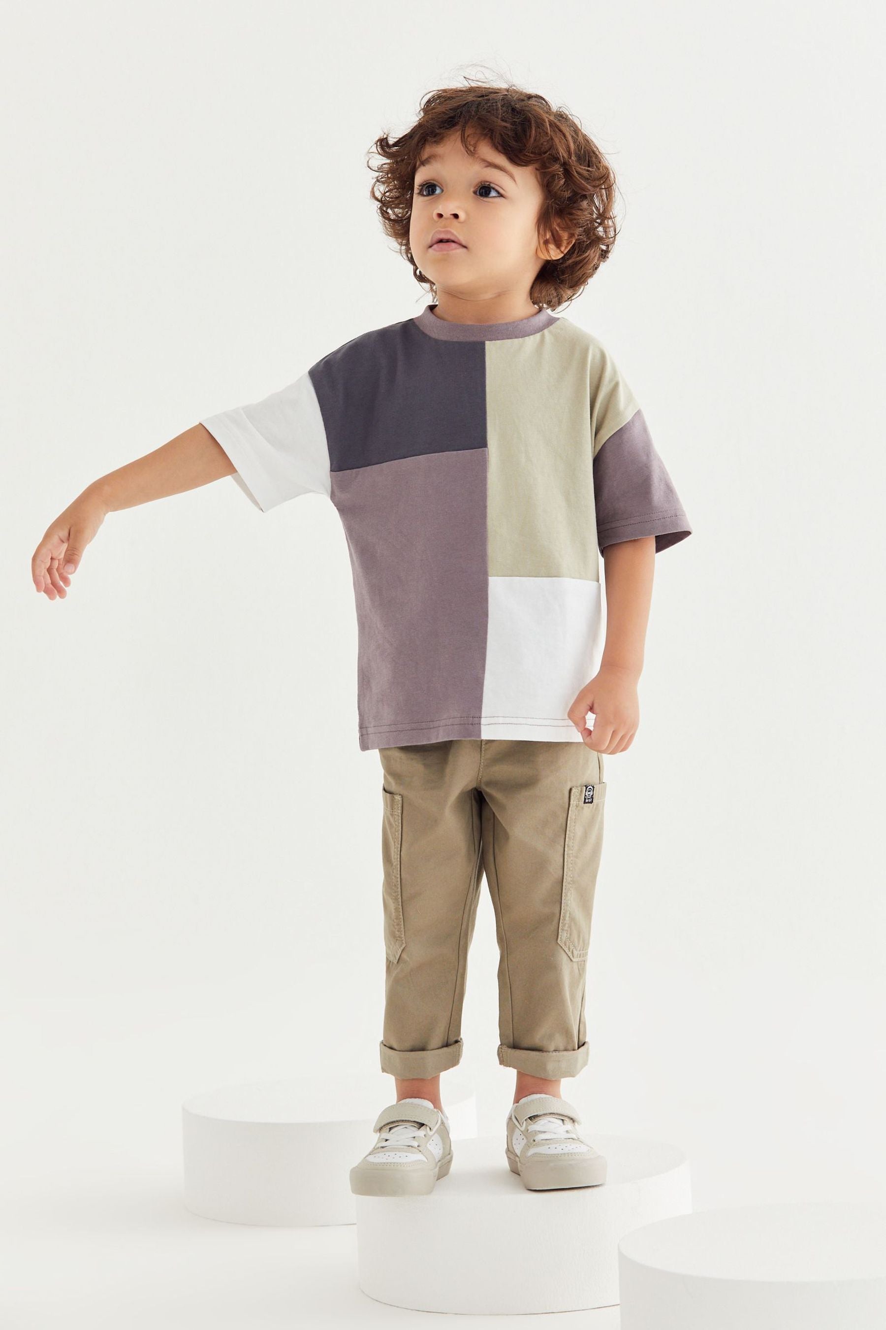 Lilac Purple Colourblock Short Sleeve T-Shirt (3mths-7yrs)