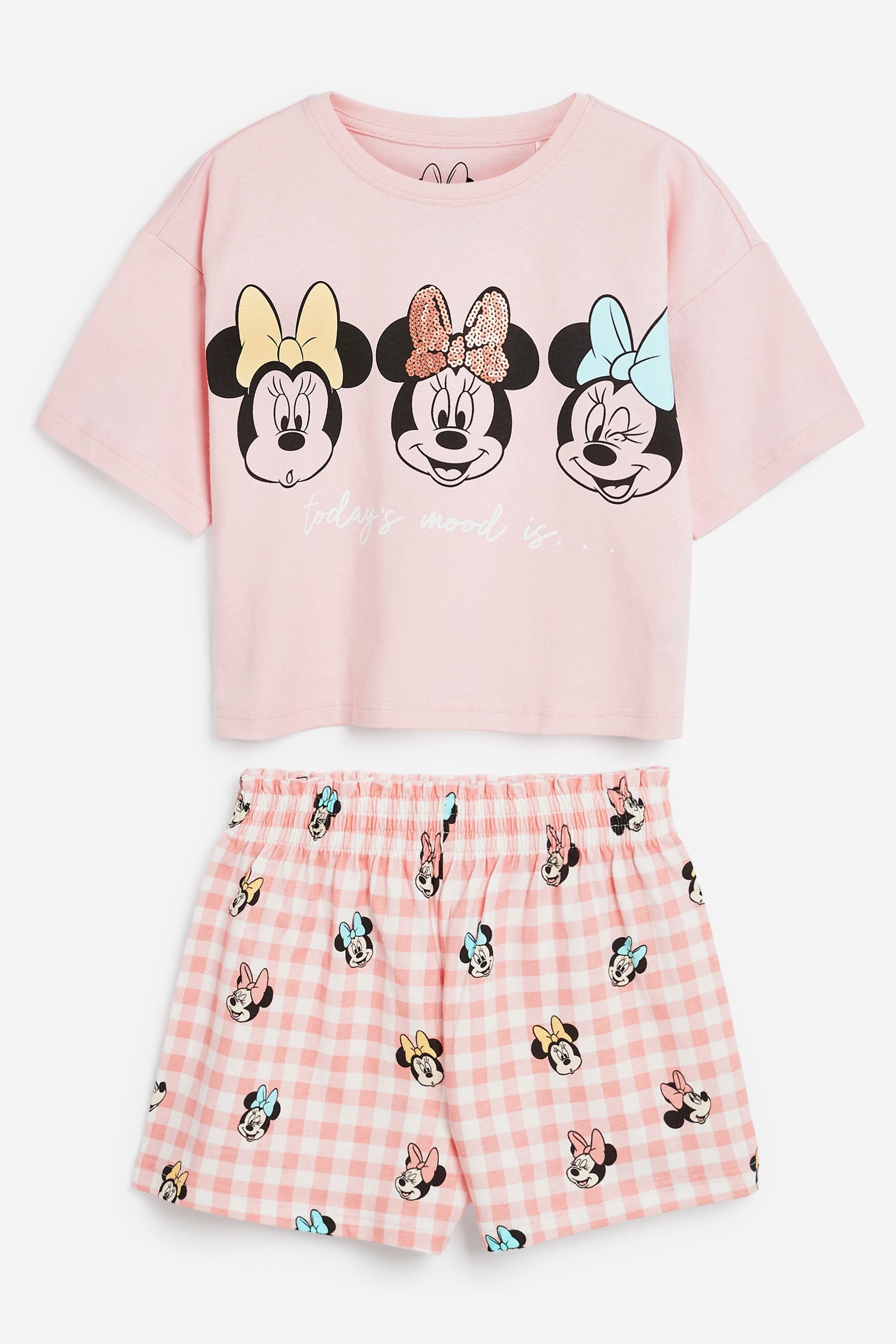 Pink Minnie Mouse License Short Pyjamas (3-16yrs)