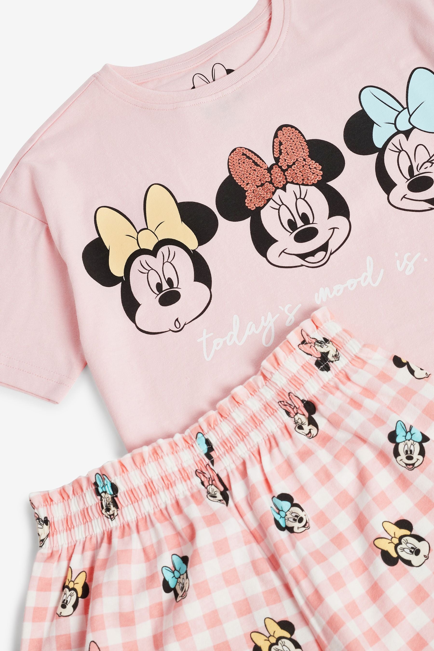 Pink Minnie Mouse License Short Pyjamas (3-16yrs)