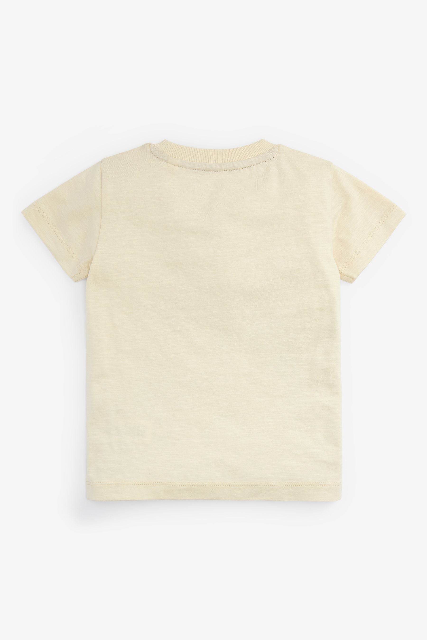 Cream/White Safari Short Sleeve Character T-Shirt (3mths-7yrs)