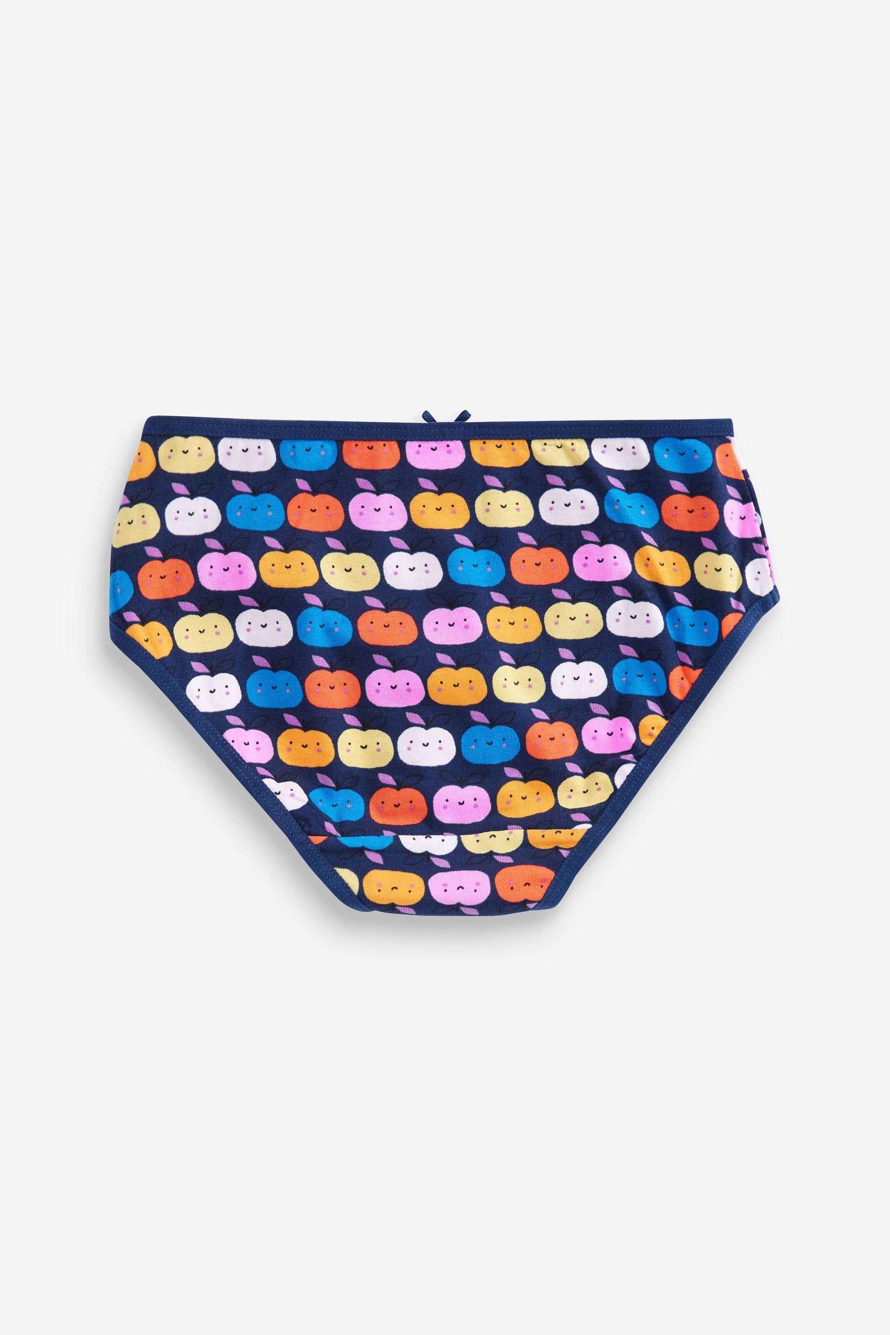 Pink/Navy Blue Bright Fruit Character 7 Pack Briefs (1.5-16yrs)