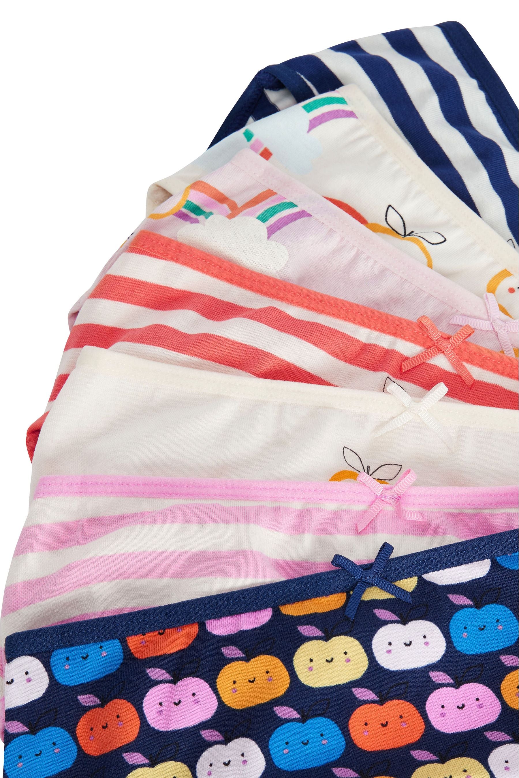 Pink/Navy Blue Bright Fruit Character 7 Pack Briefs (1.5-16yrs)