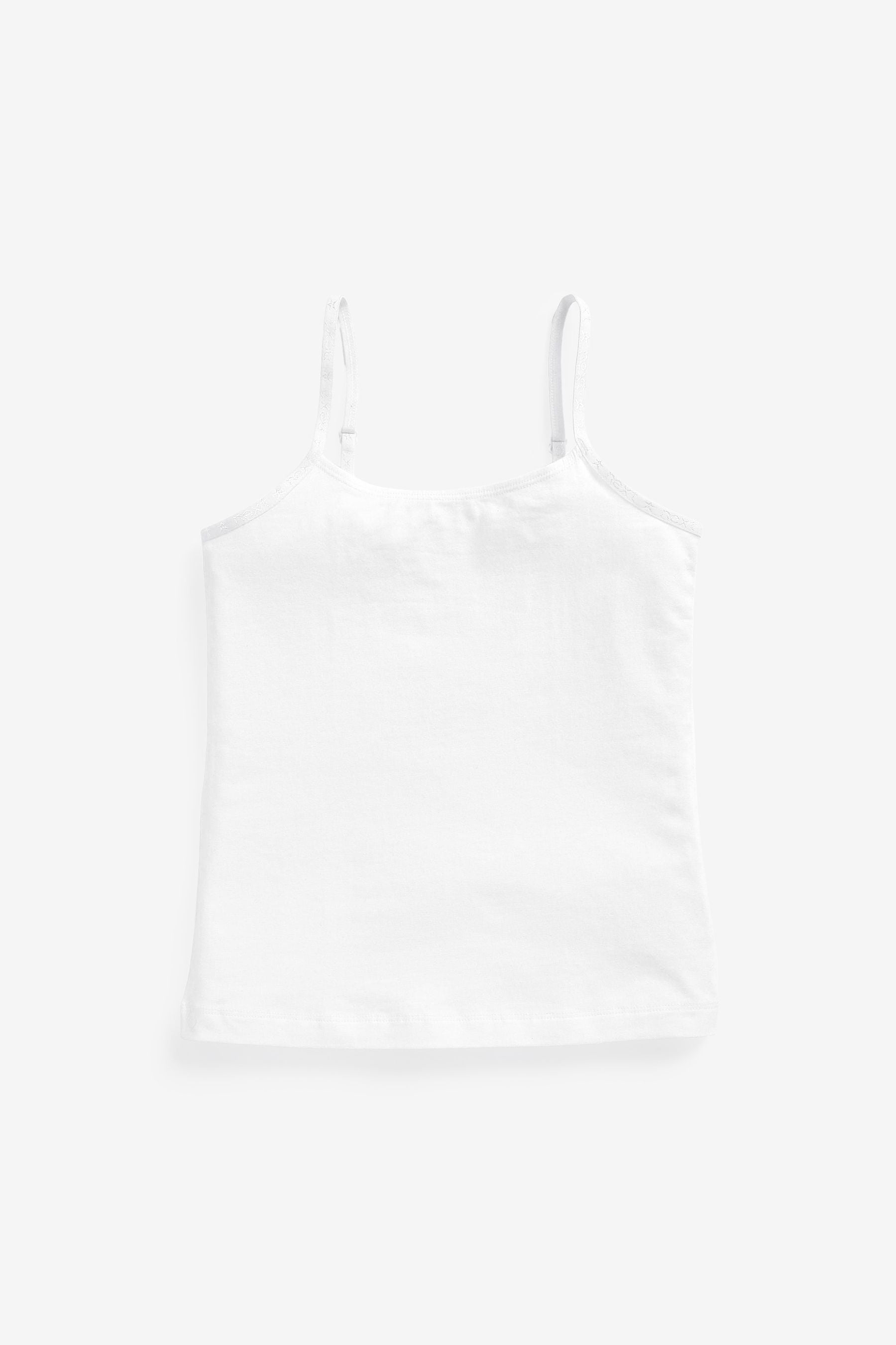 White 5 Pack Elastic Strappy Cami Vests (1.5-16yrs)