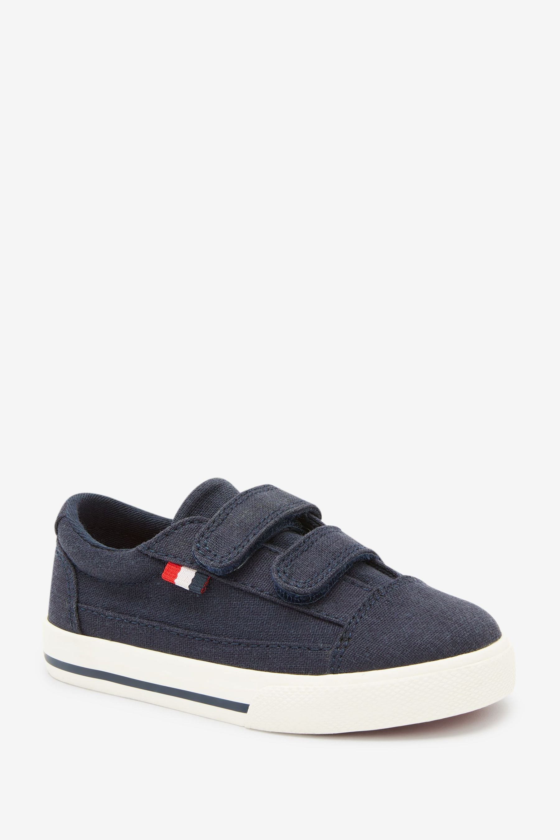 Navy Strap Touch Fastening Shoes