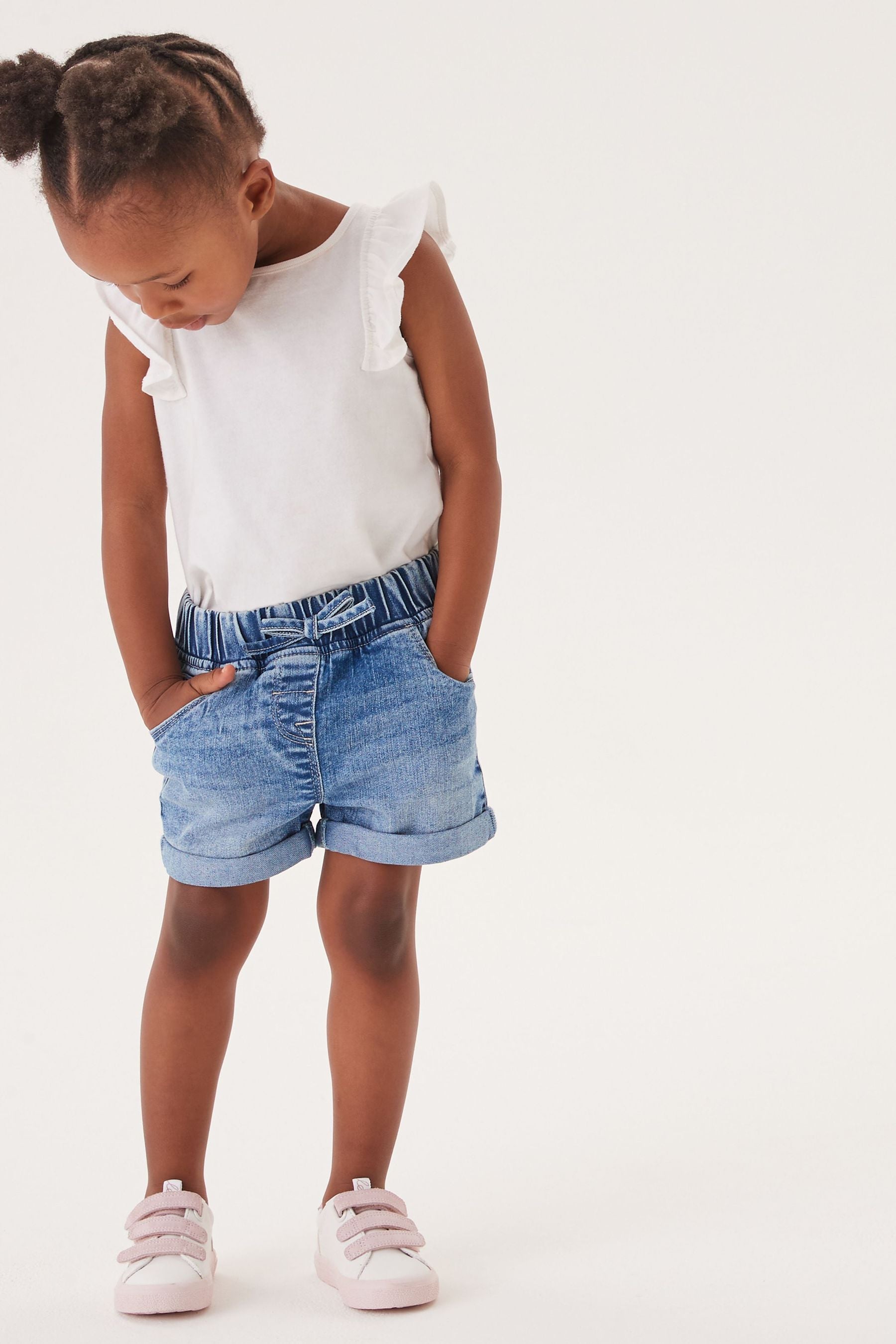 Bleach Denim Blue 1 Pack Pull-On Shorts (3mths-10yrs)