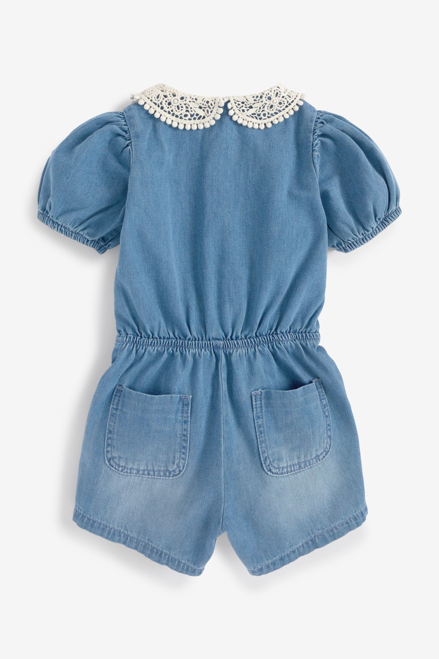 Denim Collar Playsuit (3mths-7yrs)