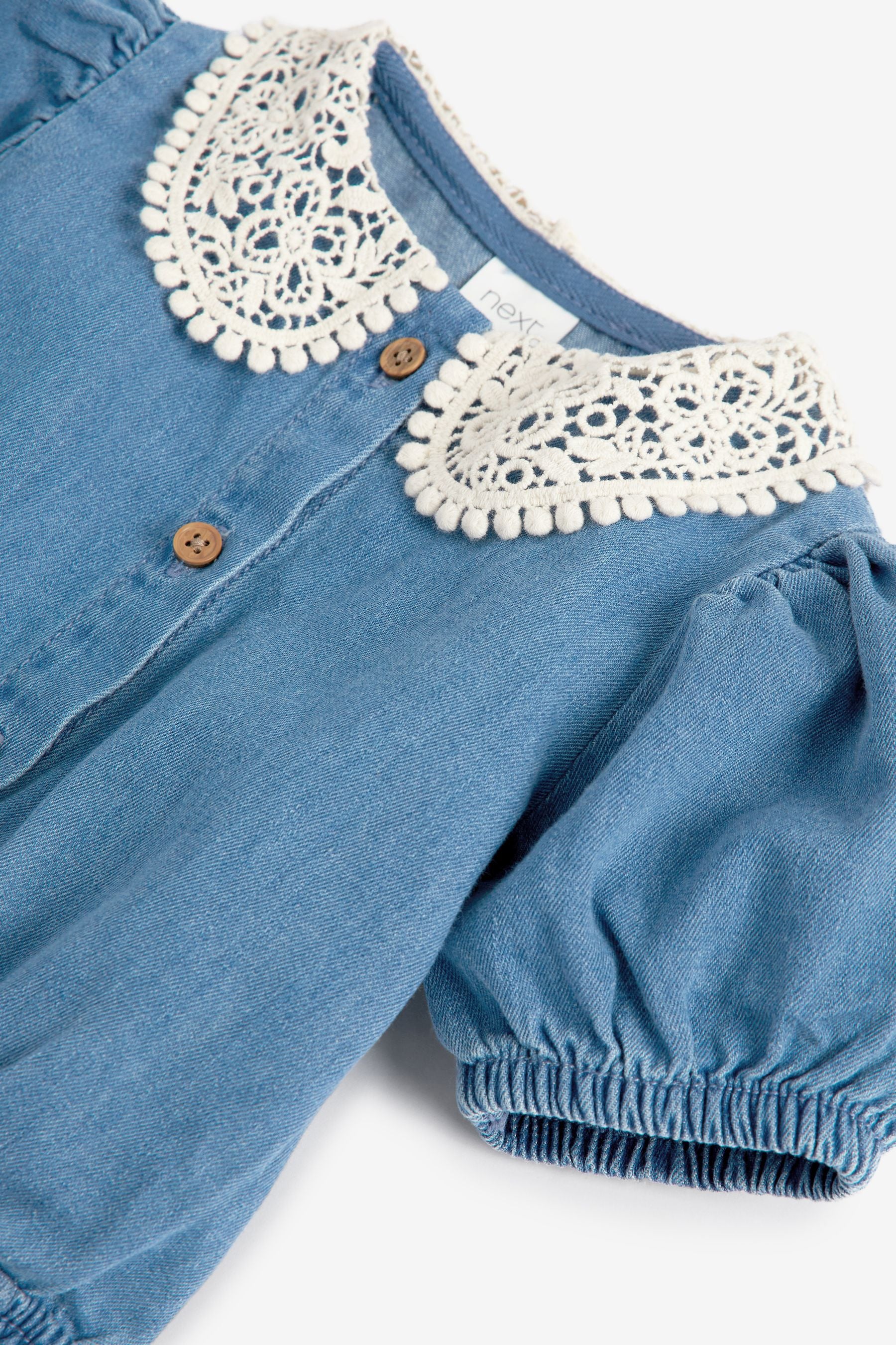 Denim Collar Playsuit (3mths-7yrs)