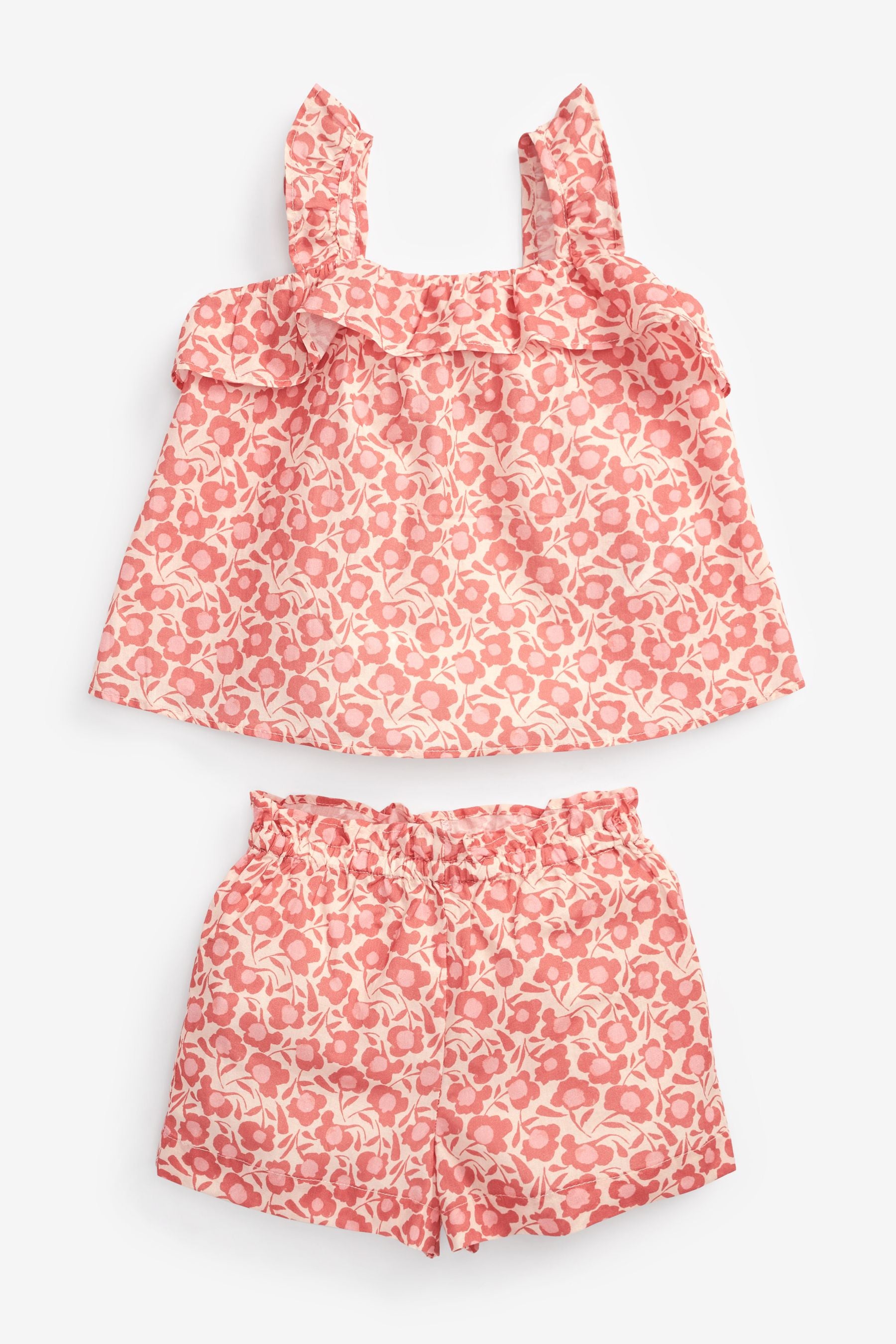 Pink Woven Blouse And Shorts Set (3mths-7yrs)