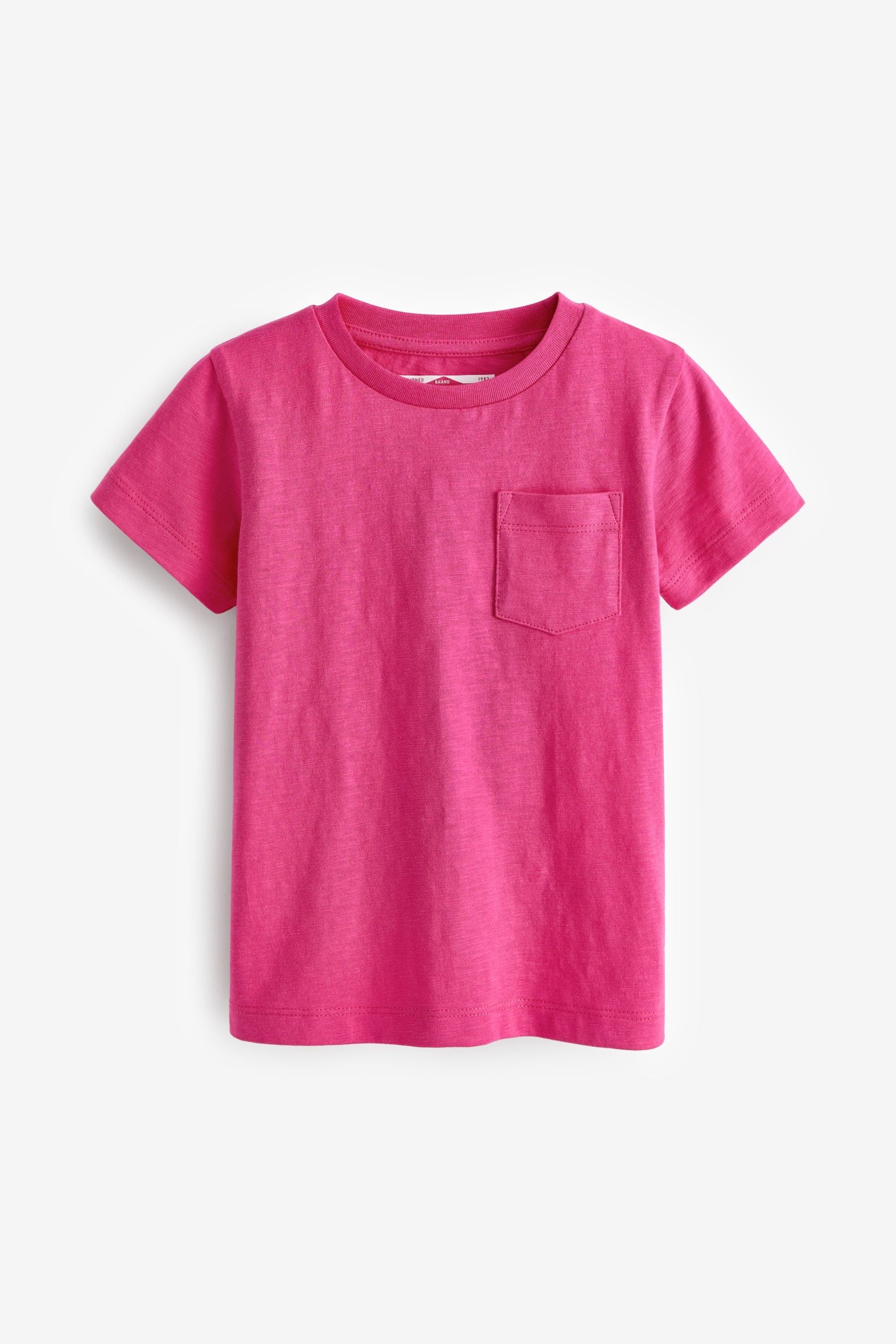 Pink Short Sleeve Plain T-Shirt (3mths-7yrs)