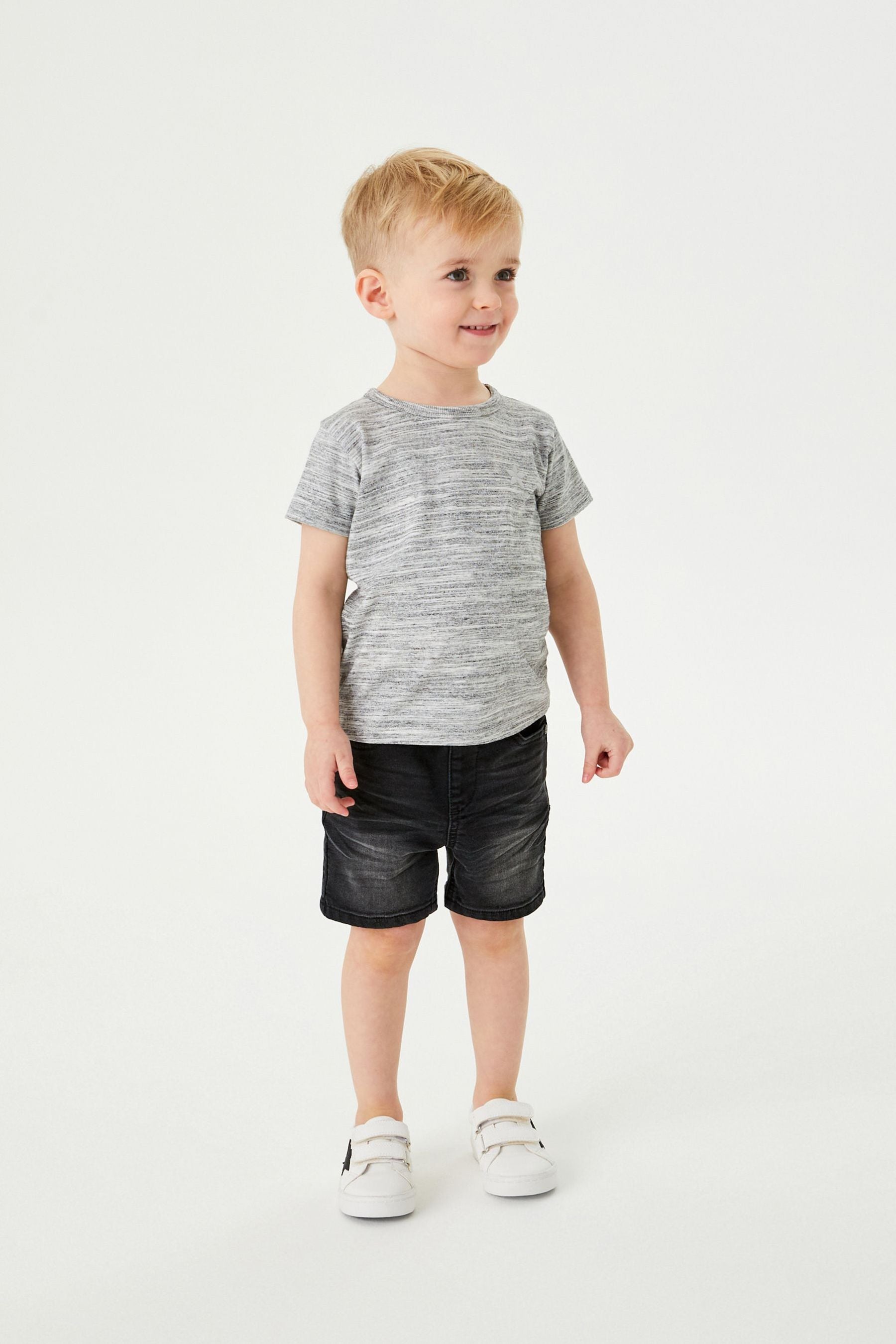 Black Jersey Denim Shorts (3mths-7yrs)