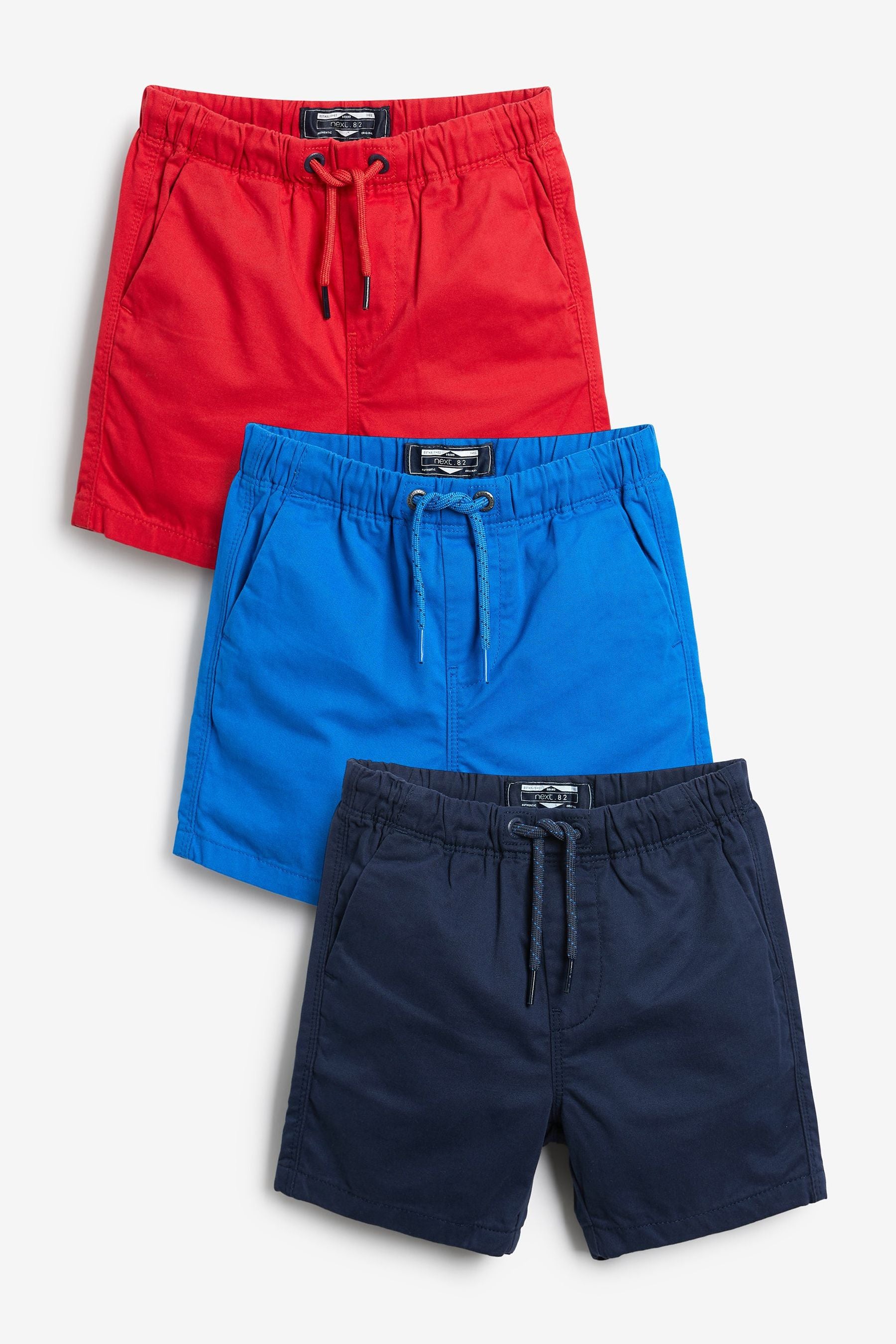 Nautical Blue 3 Pack Pull-On Shorts (3mths-7yrs)