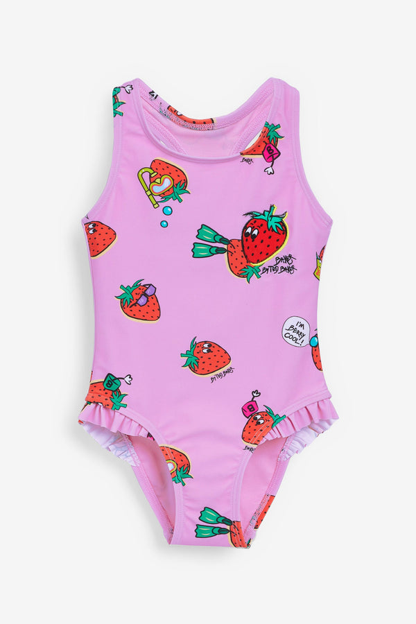 Baker by Ted Baker Pink Strawberry Print Swimsuit