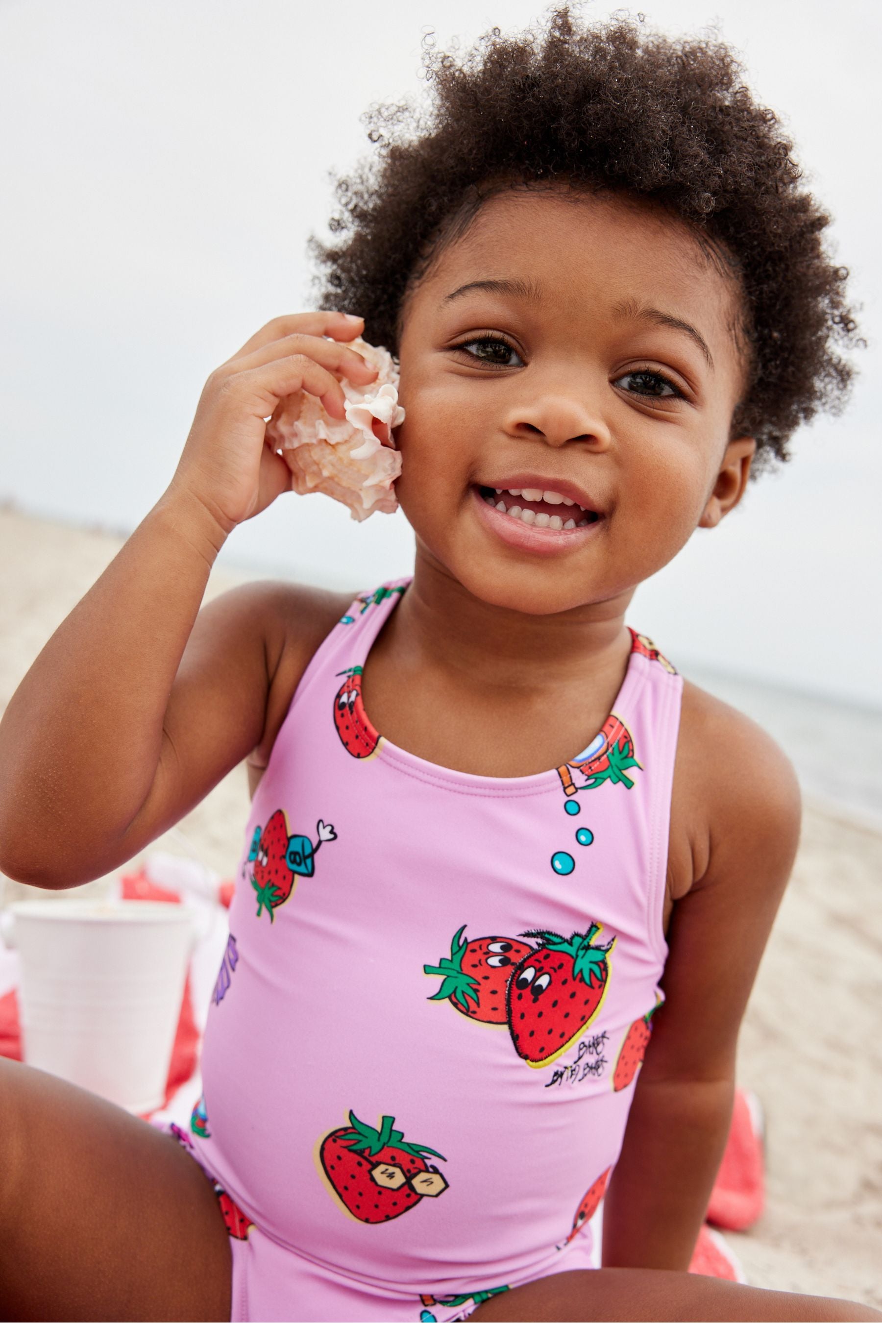 Baker by Ted Baker Pink Strawberry Print Swimsuit