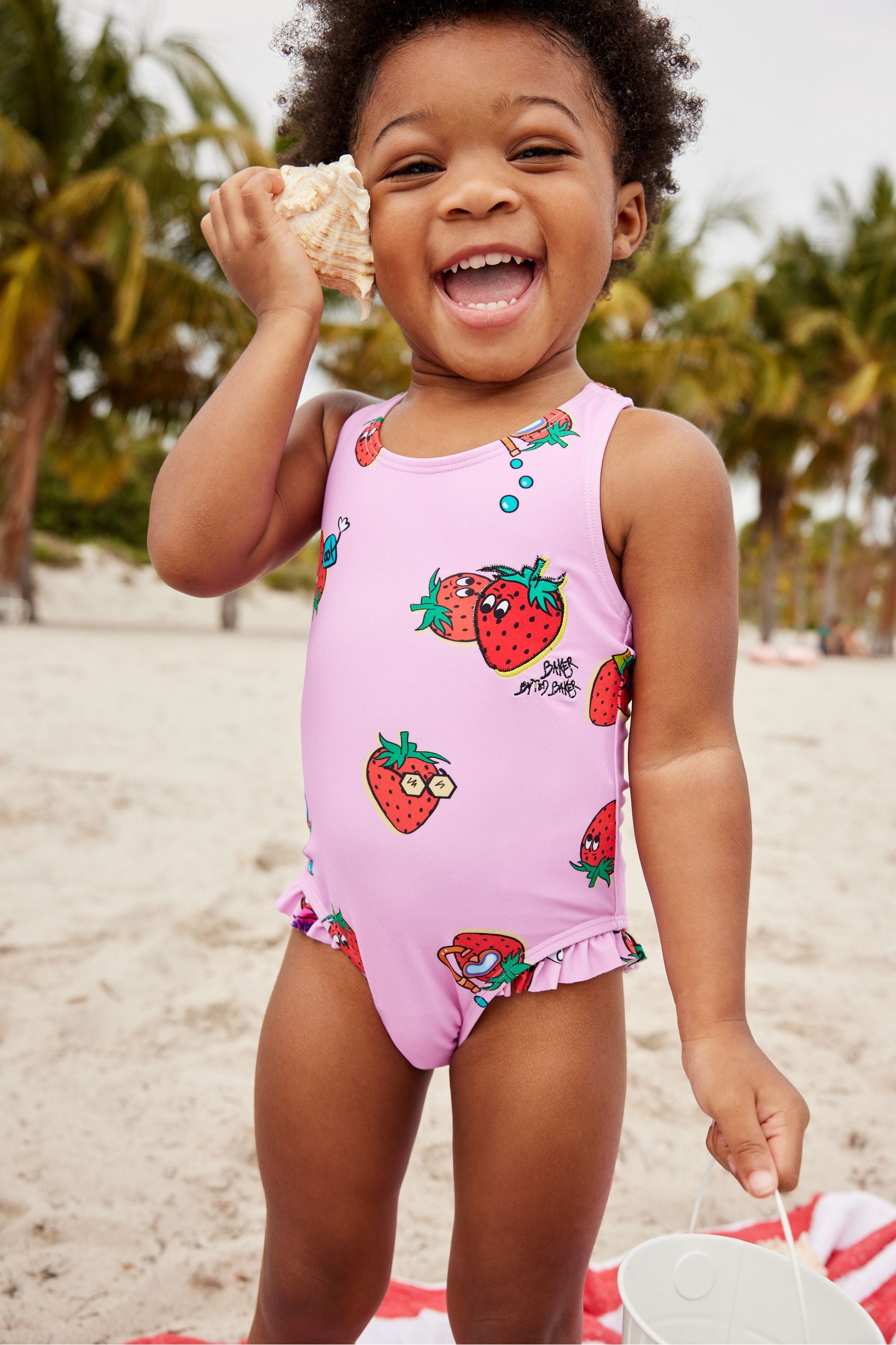 Baker by Ted Baker Pink Strawberry Print Swimsuit