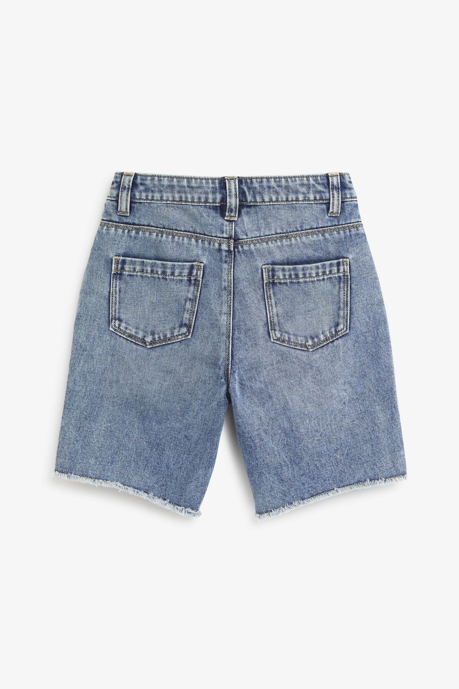 Mid Blue Long Length Denim Shorts (3-16yrs)