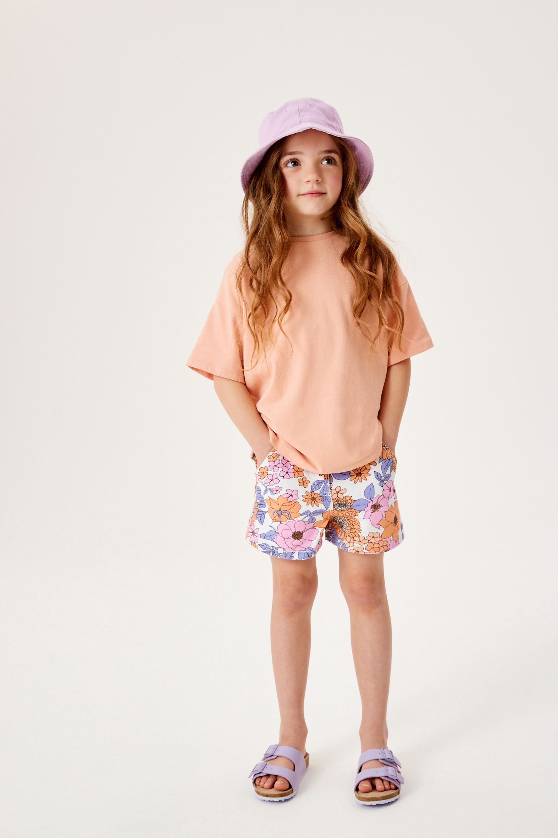 Multi Floral Mom Denim Shorts (3-16yrs)