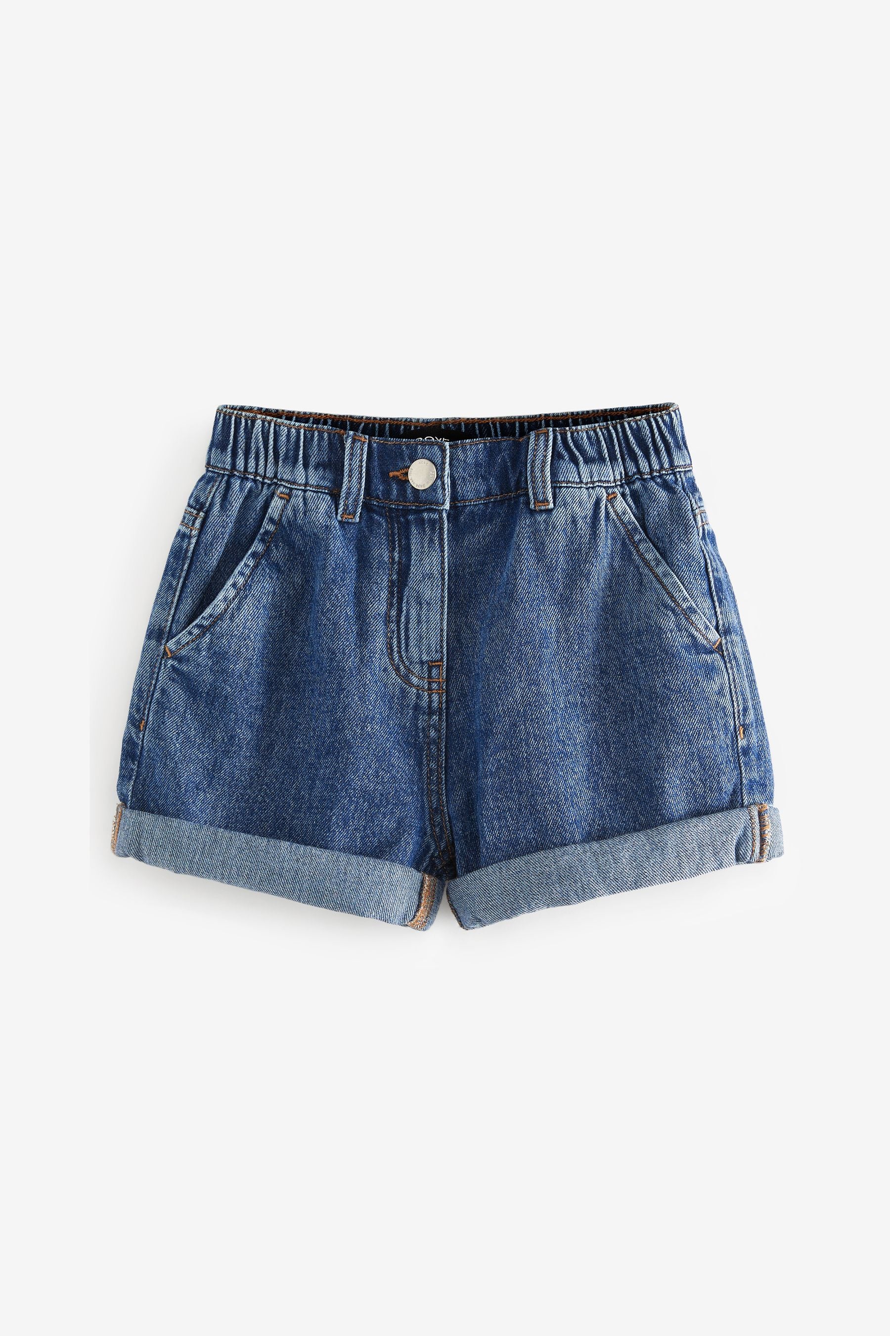 Mid Wash Mom Denim Shorts (3-16yrs)