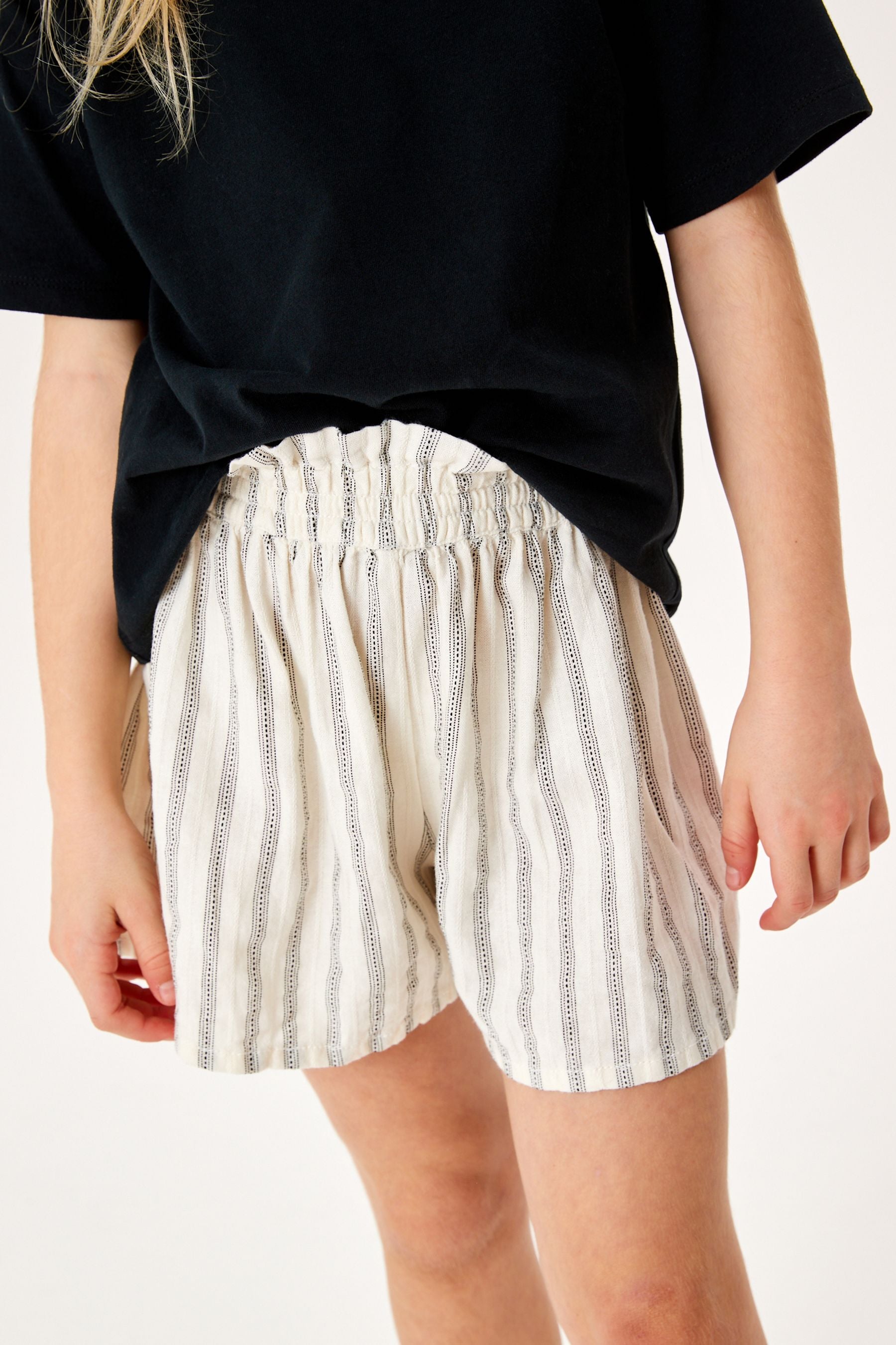 Monochrome Stripe Shorts (3-16yrs)