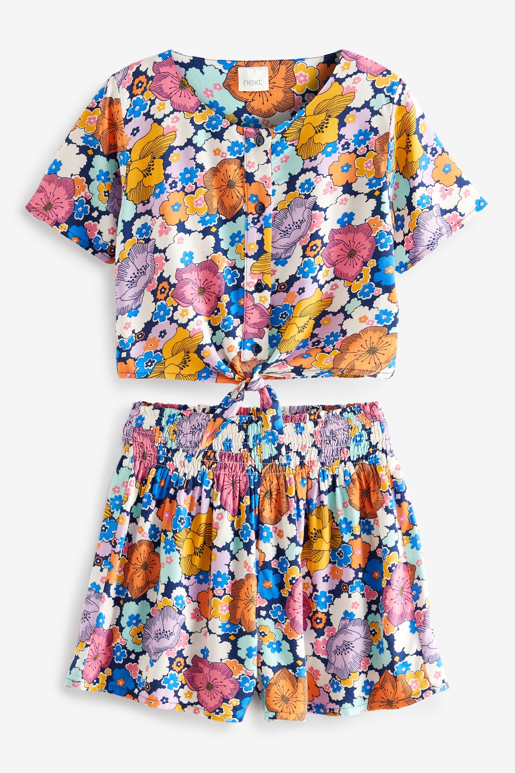 Multi Floral Print Printed Co-ord Set (3-16yrs)