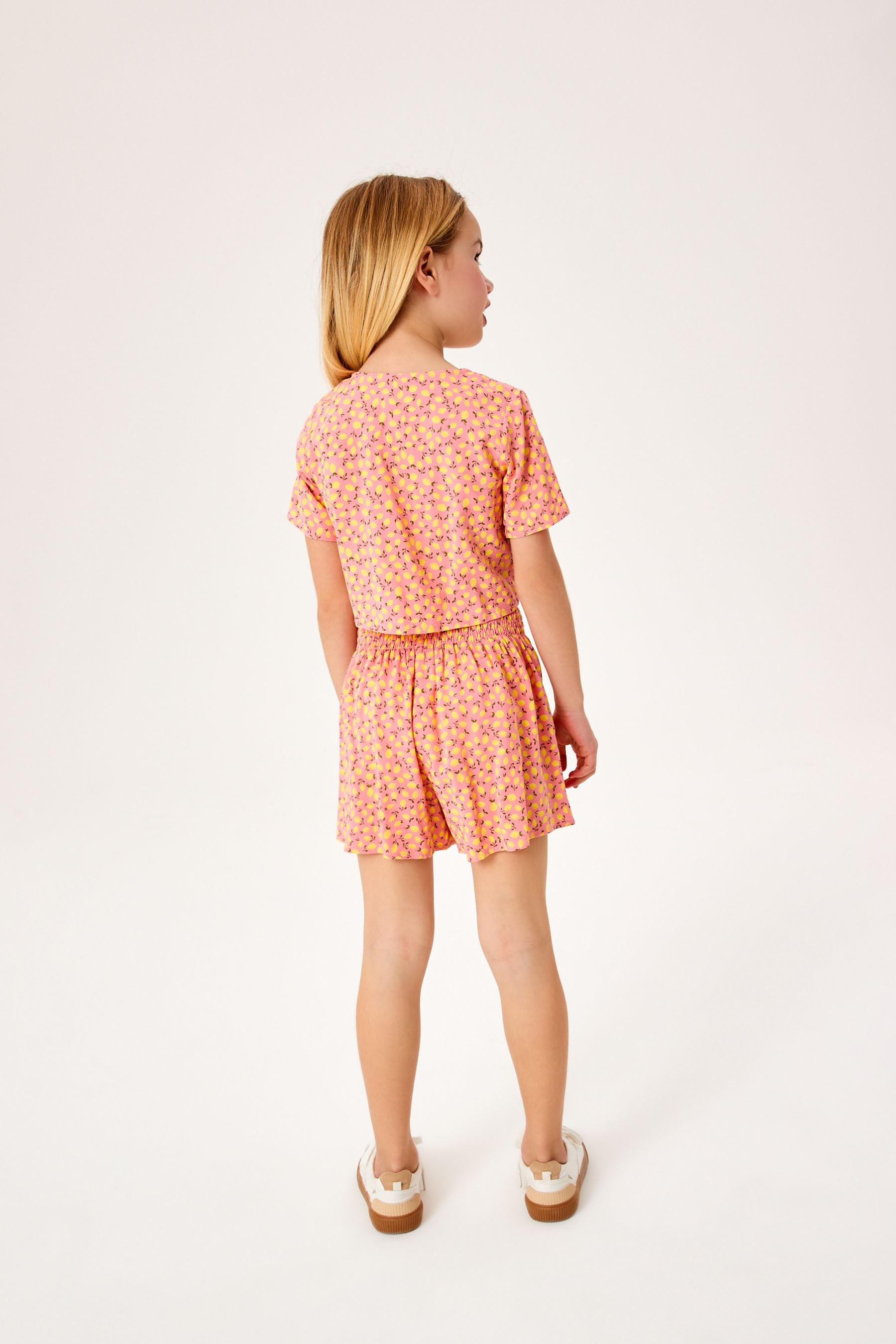 Pink/Yellow Lemon Printed Co-ord Set (3-16yrs)