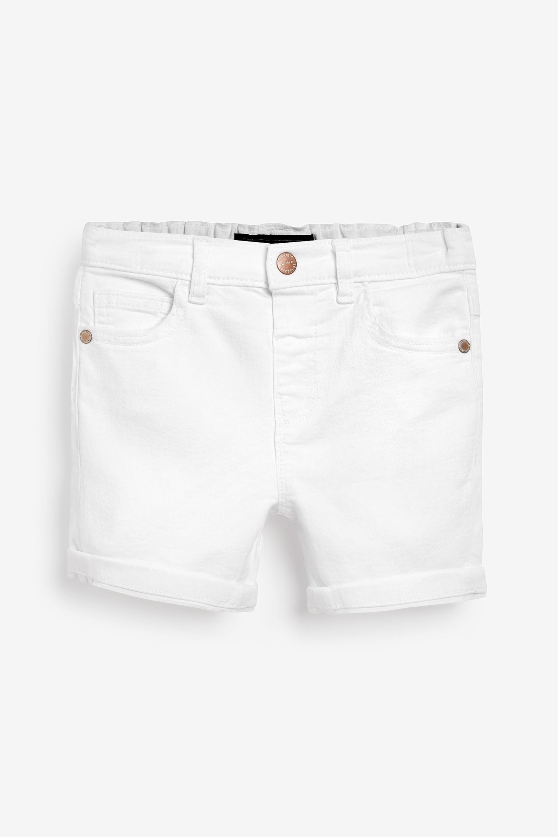 White Loose Fit Denim Shorts (3mths-16yrs)