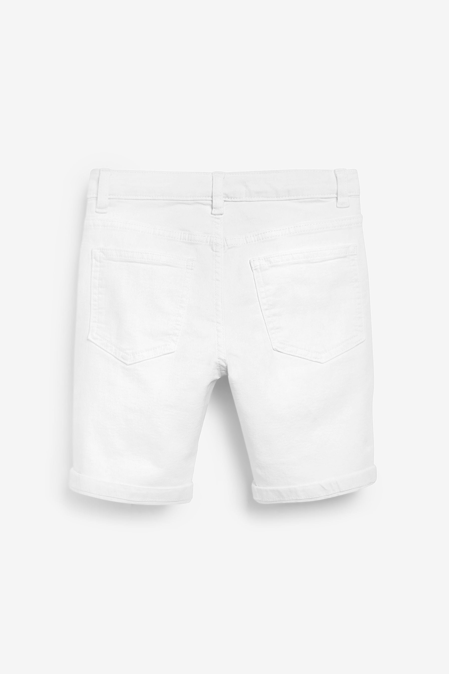 White Loose Fit Denim Shorts (3mths-16yrs)