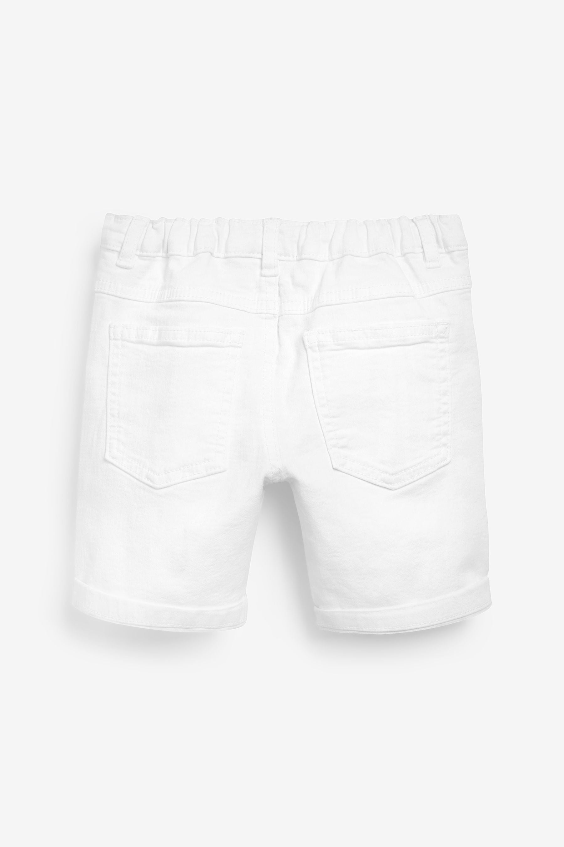 White Loose Fit Denim Shorts (3mths-16yrs)