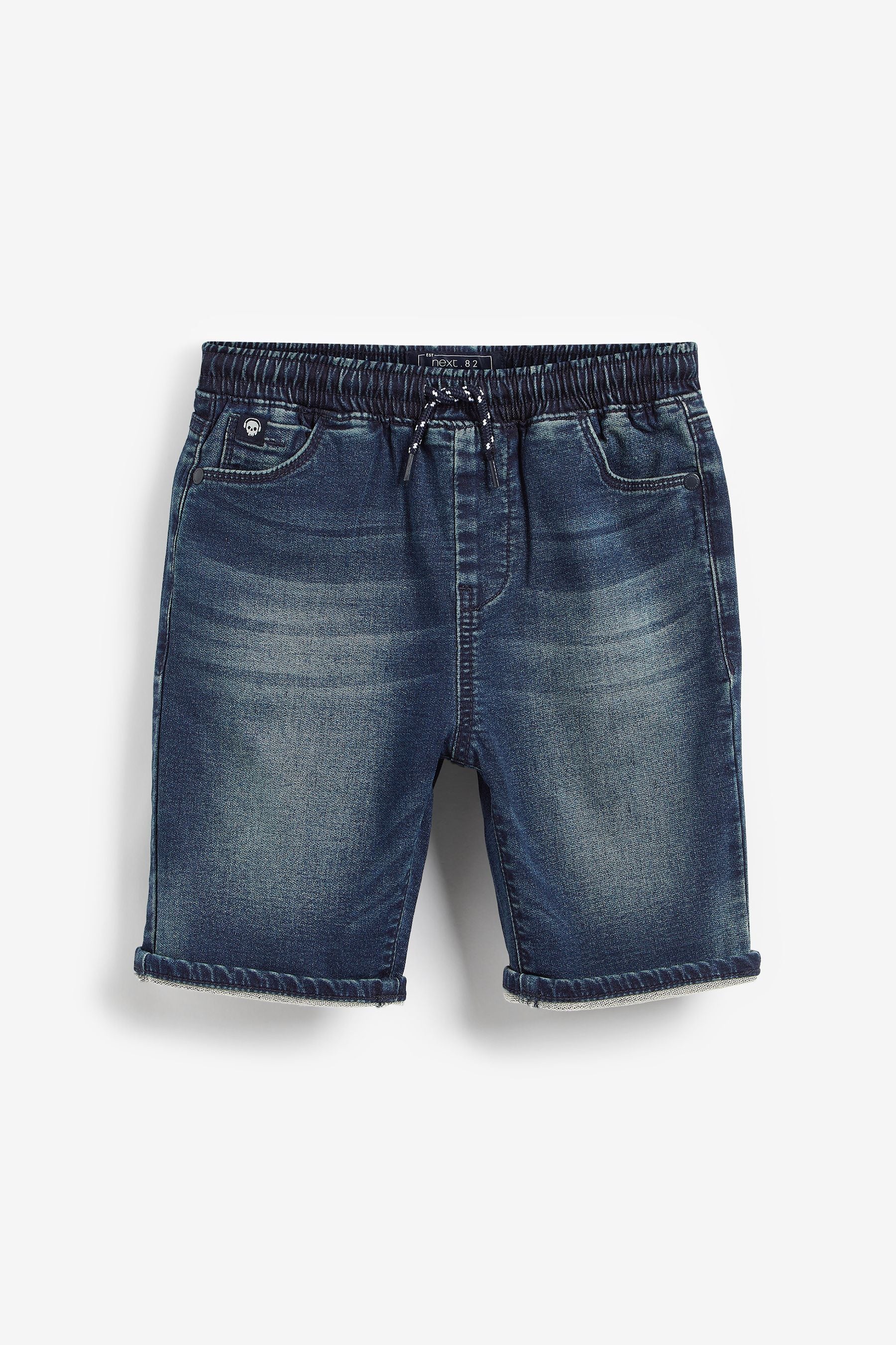 Dark Blue Jersey Denim Shorts (3-16yrs)