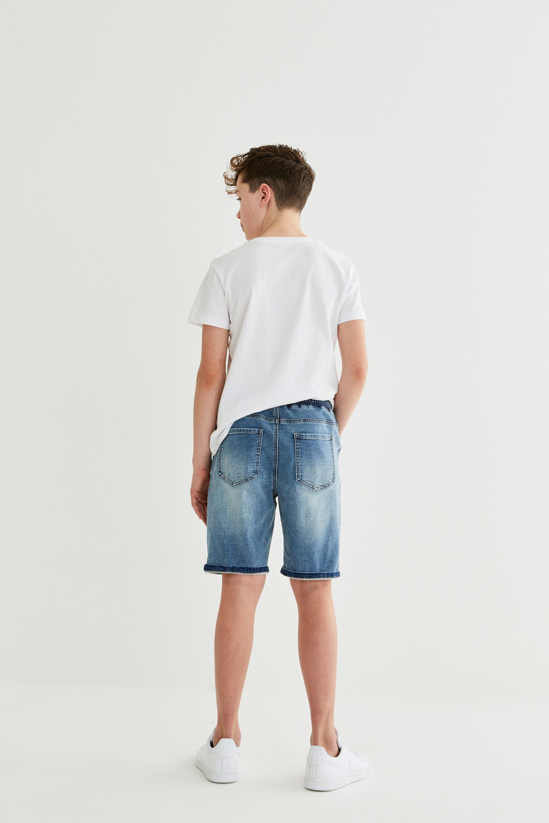 Light Blue Jersey Denim Shorts (3-16yrs)