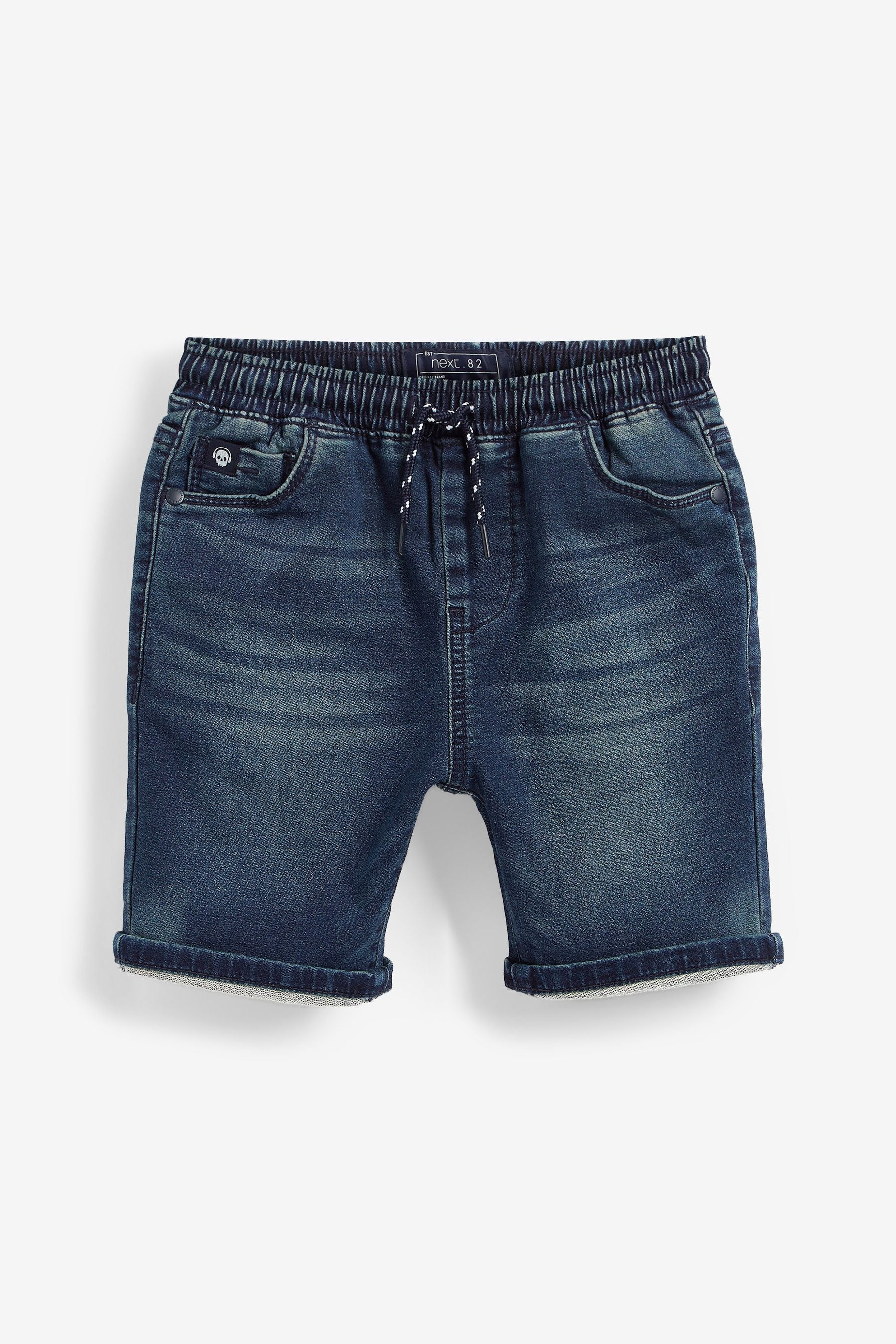 Dark Blue Jersey Denim Shorts (3-16yrs)