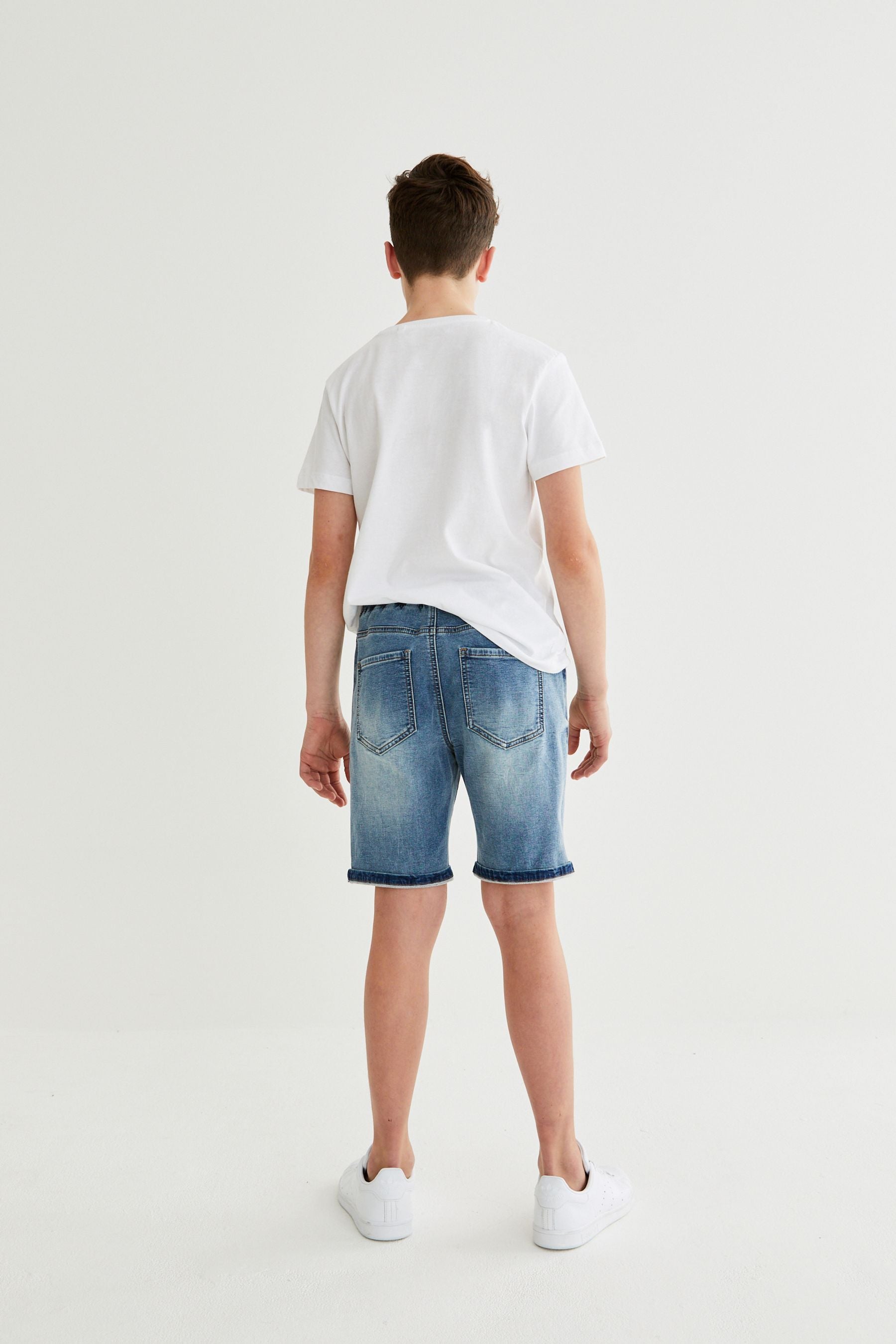 Light Blue Jersey Denim Shorts (3-16yrs)