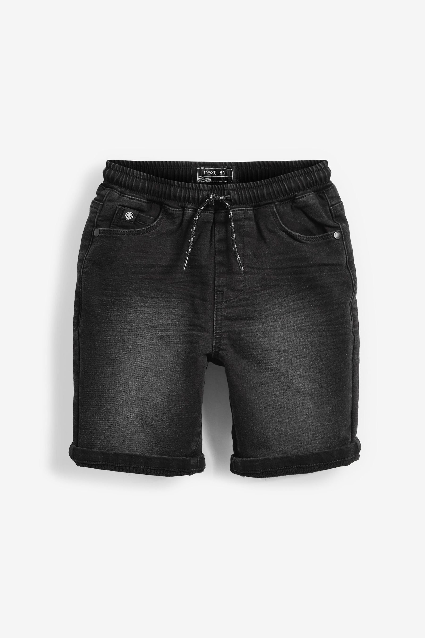 Black Jersey Denim Shorts (3-16yrs)