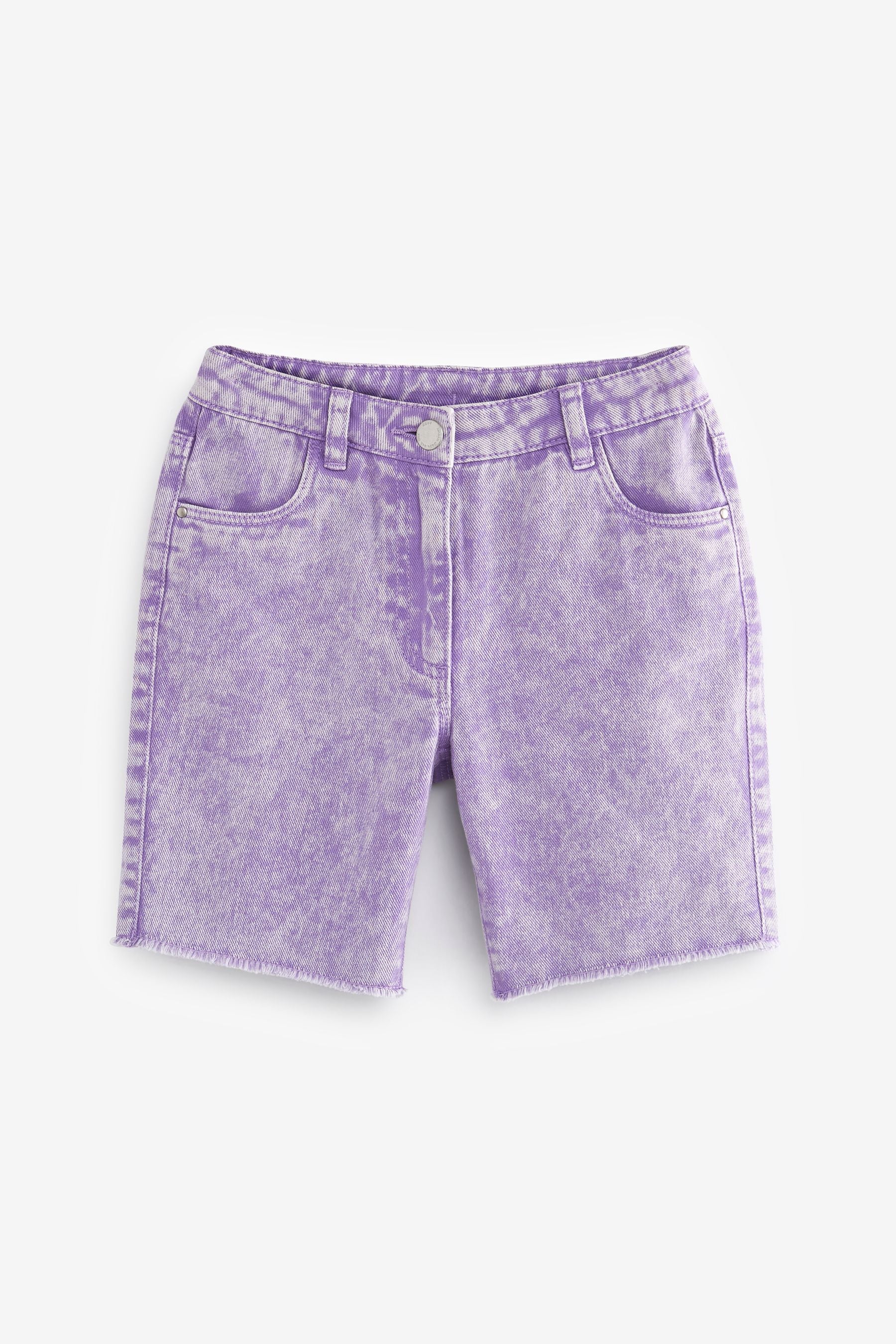 Purple Long Length Denim Shorts (3-16yrs)