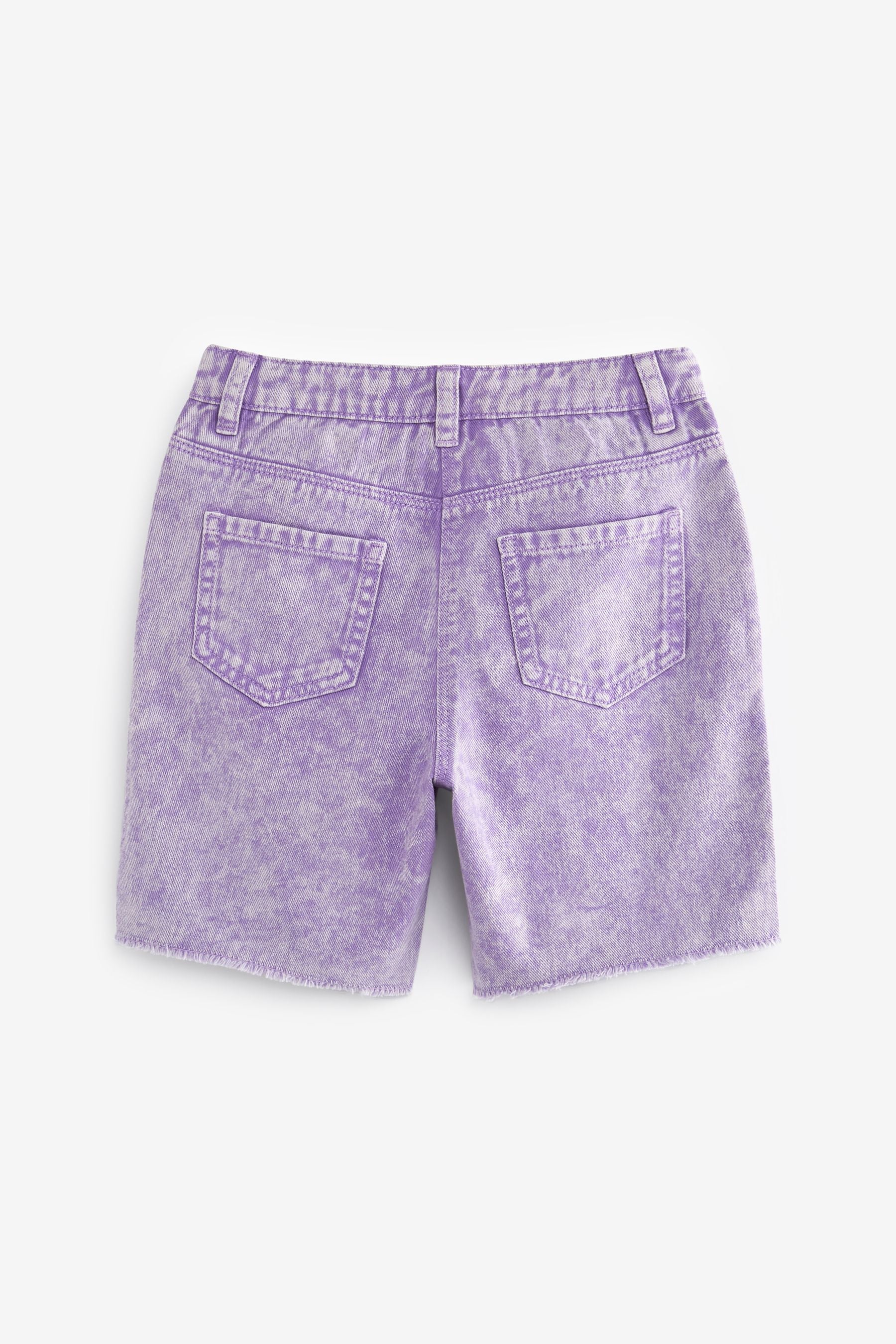 Purple Long Length Denim Shorts (3-16yrs)