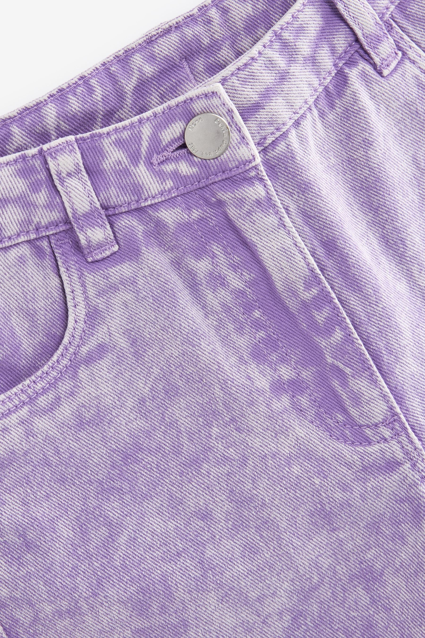 Purple Long Length Denim Shorts (3-16yrs)