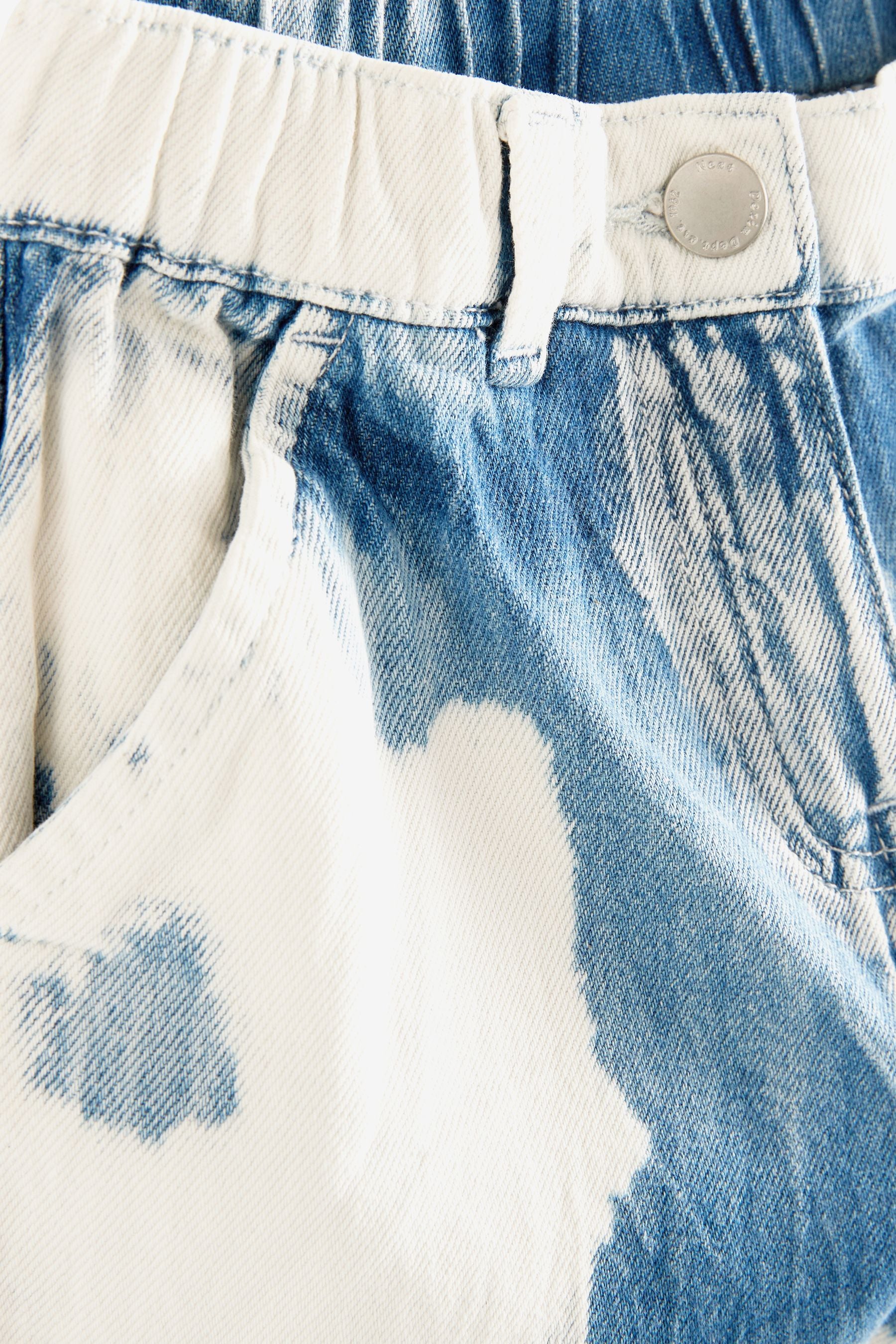 Blue Tie Dye Mom Denim Shorts (3-16yrs)