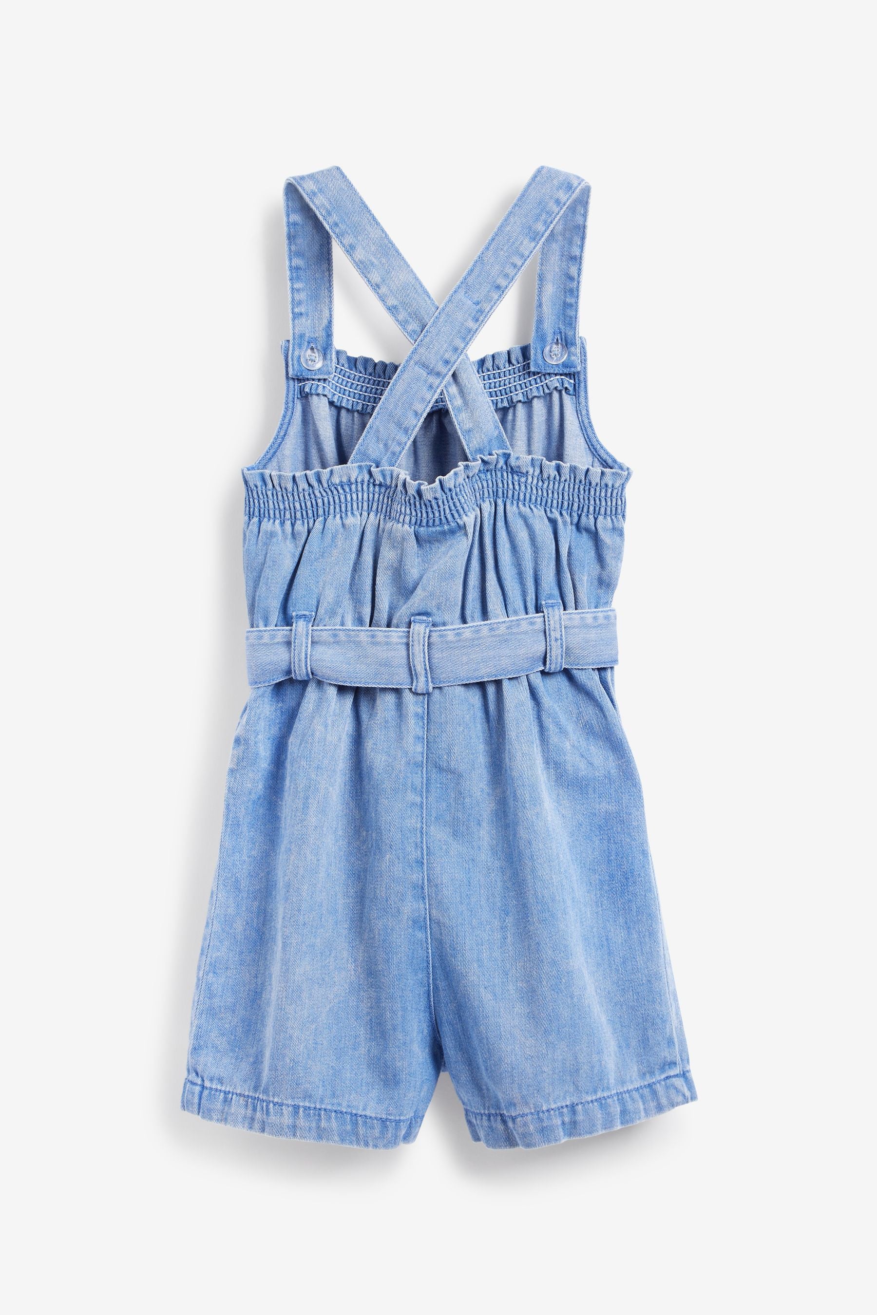 Bright Blue Tie Waist Playsuit (3-16yrs)