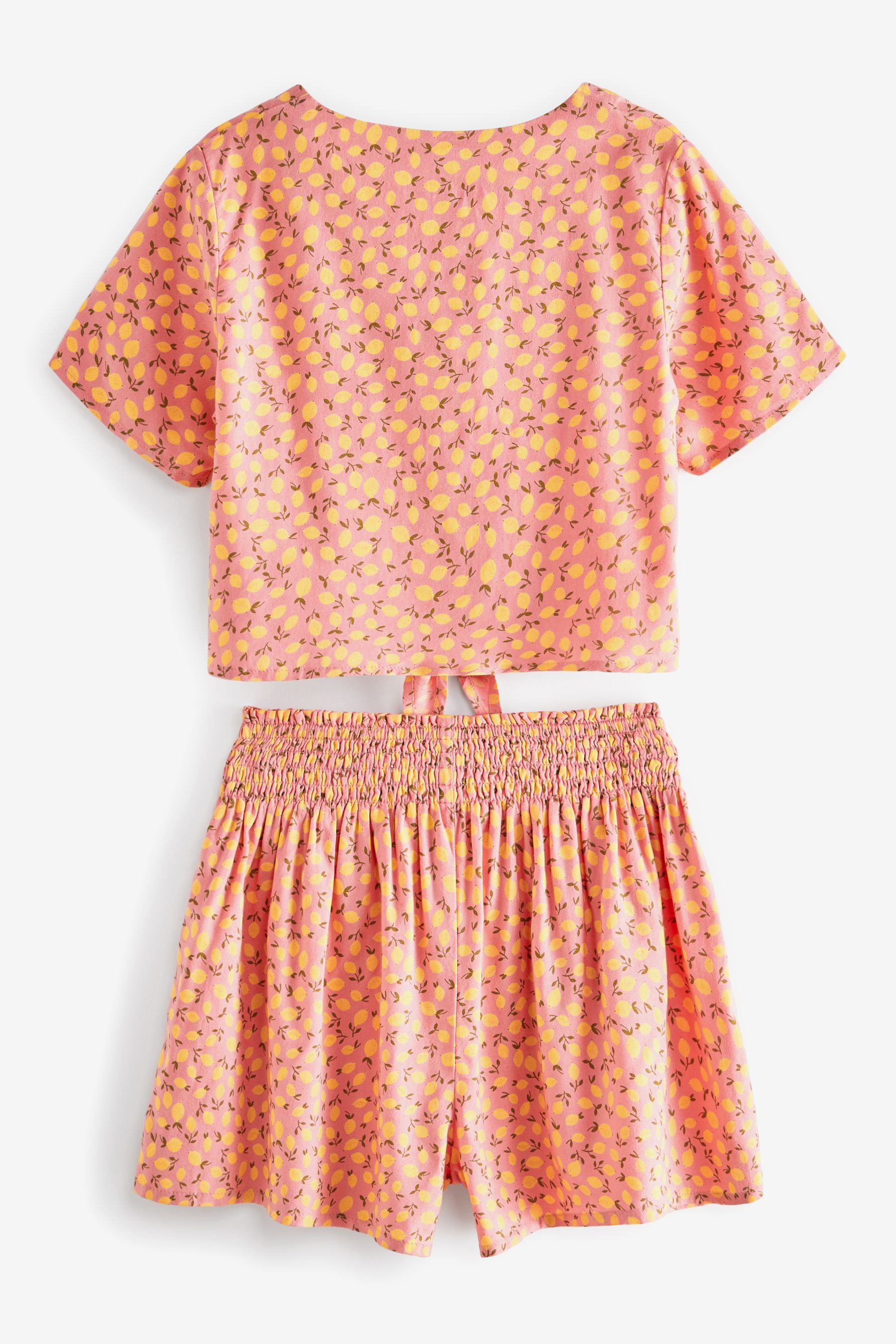 Pink/Yellow Lemon Printed Co-ord Set (3-16yrs)