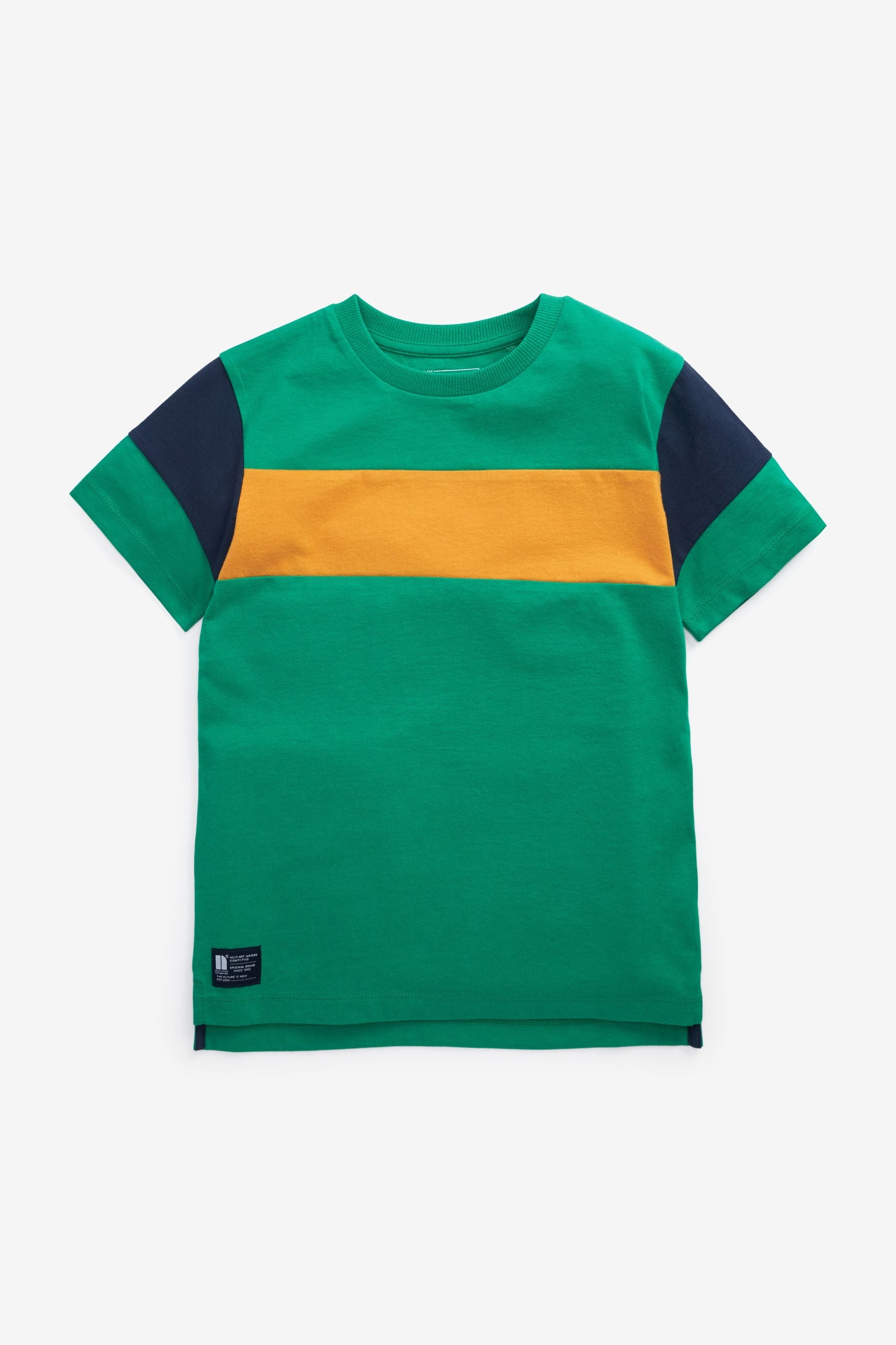 Bright Orange/Green 2 Pack Colourblock T-Shirts (3-16yrs)