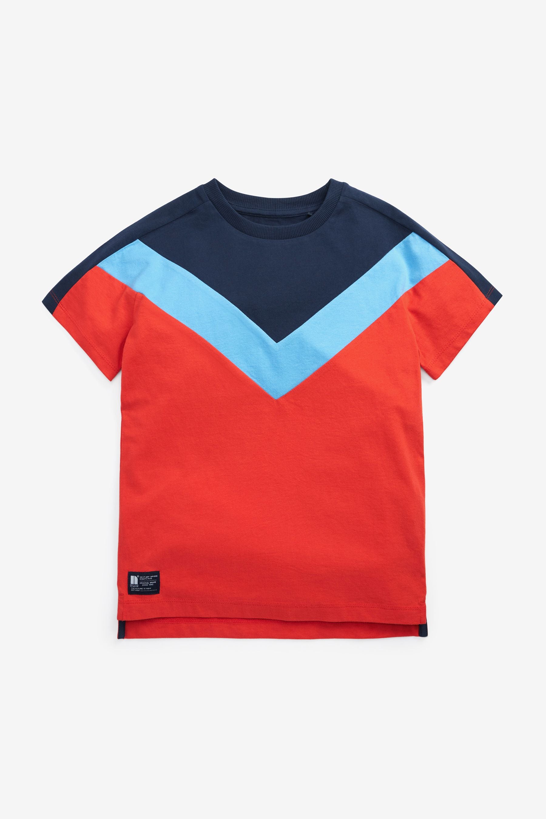 Bright Orange/Green 2 Pack Colourblock T-Shirts (3-16yrs)