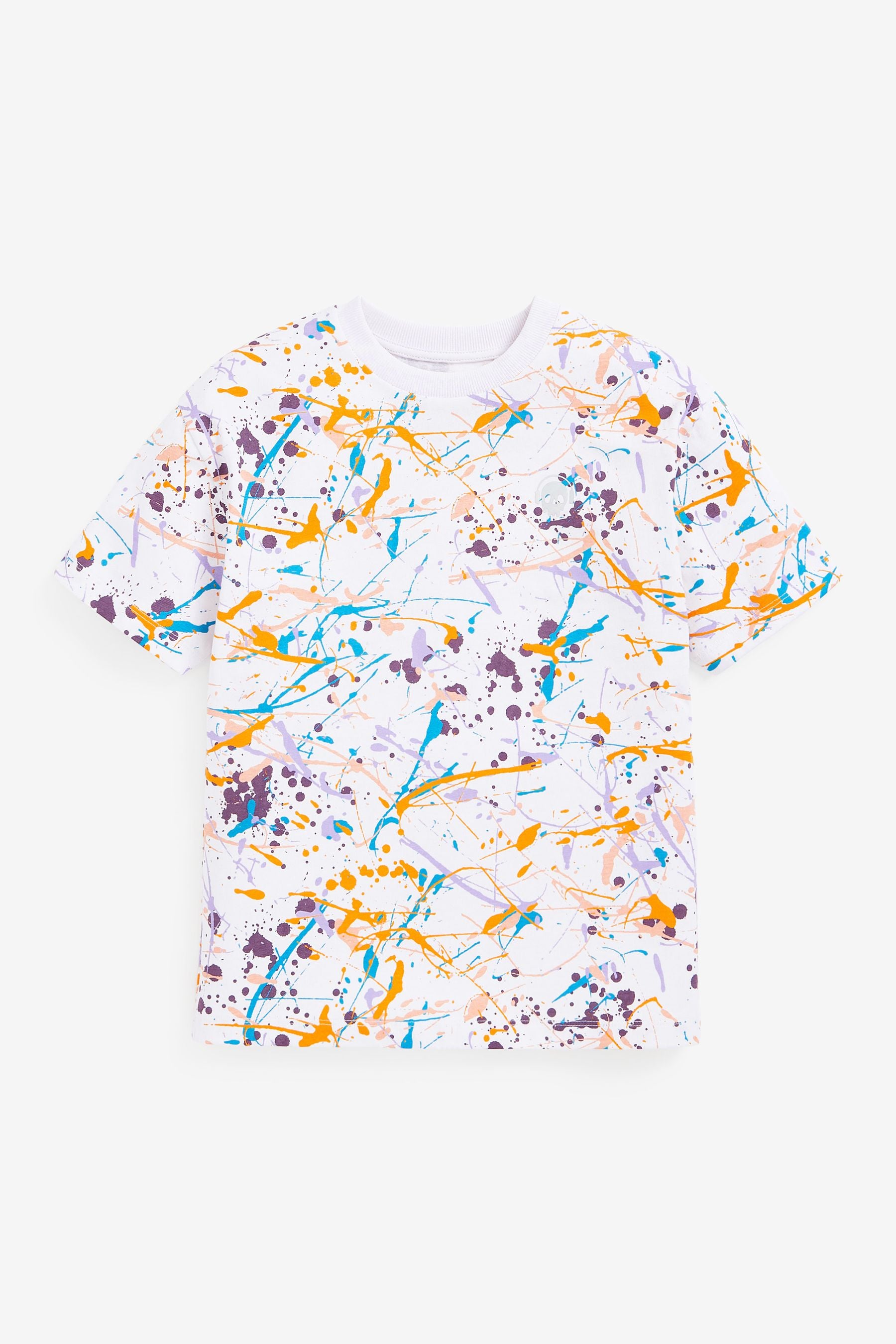 Pastel Splats 3 Pack All Over Print Short Sleeve T-Shirts (3-16yrs)