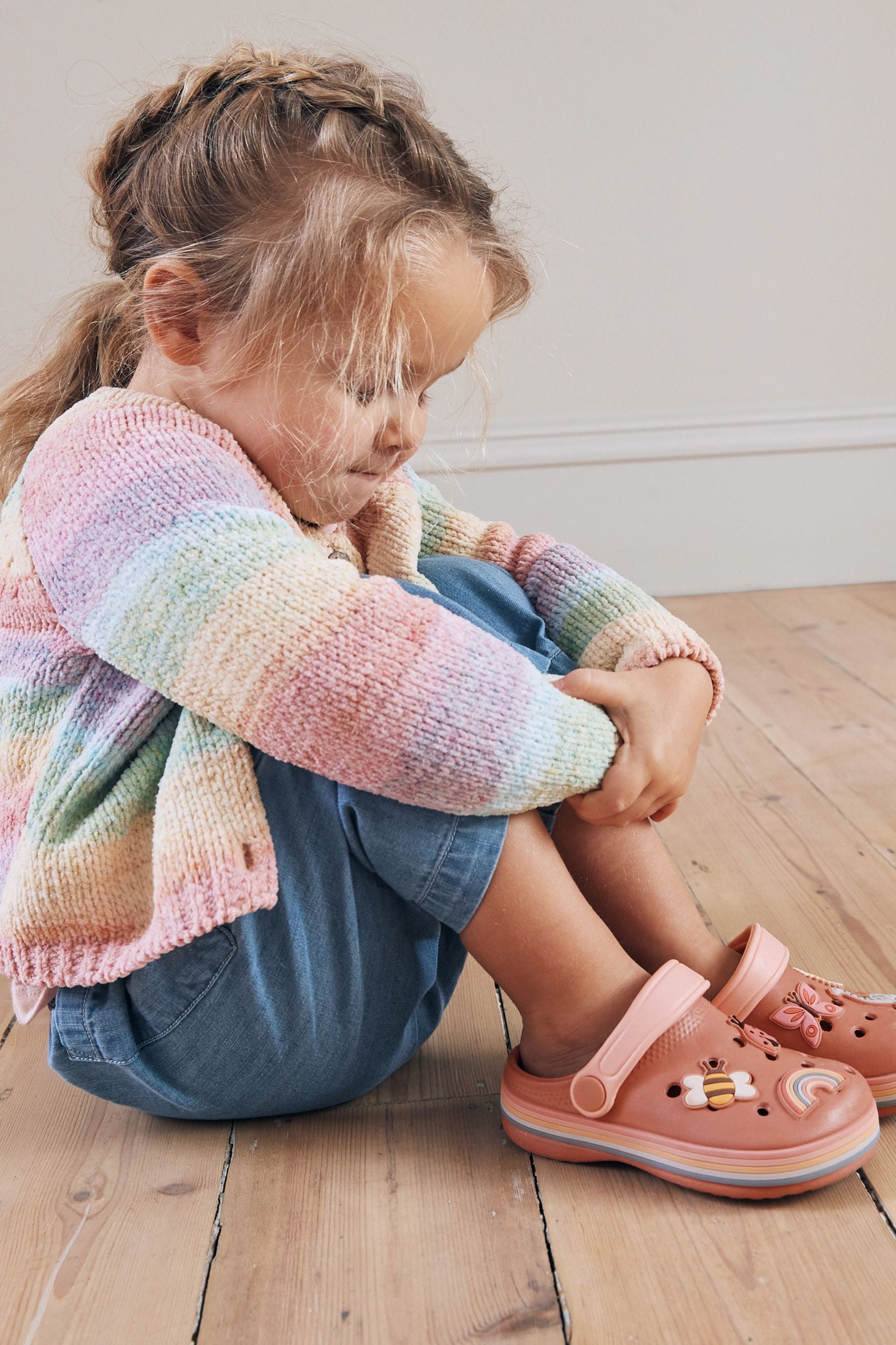 Scandi Pink Badge Clogs