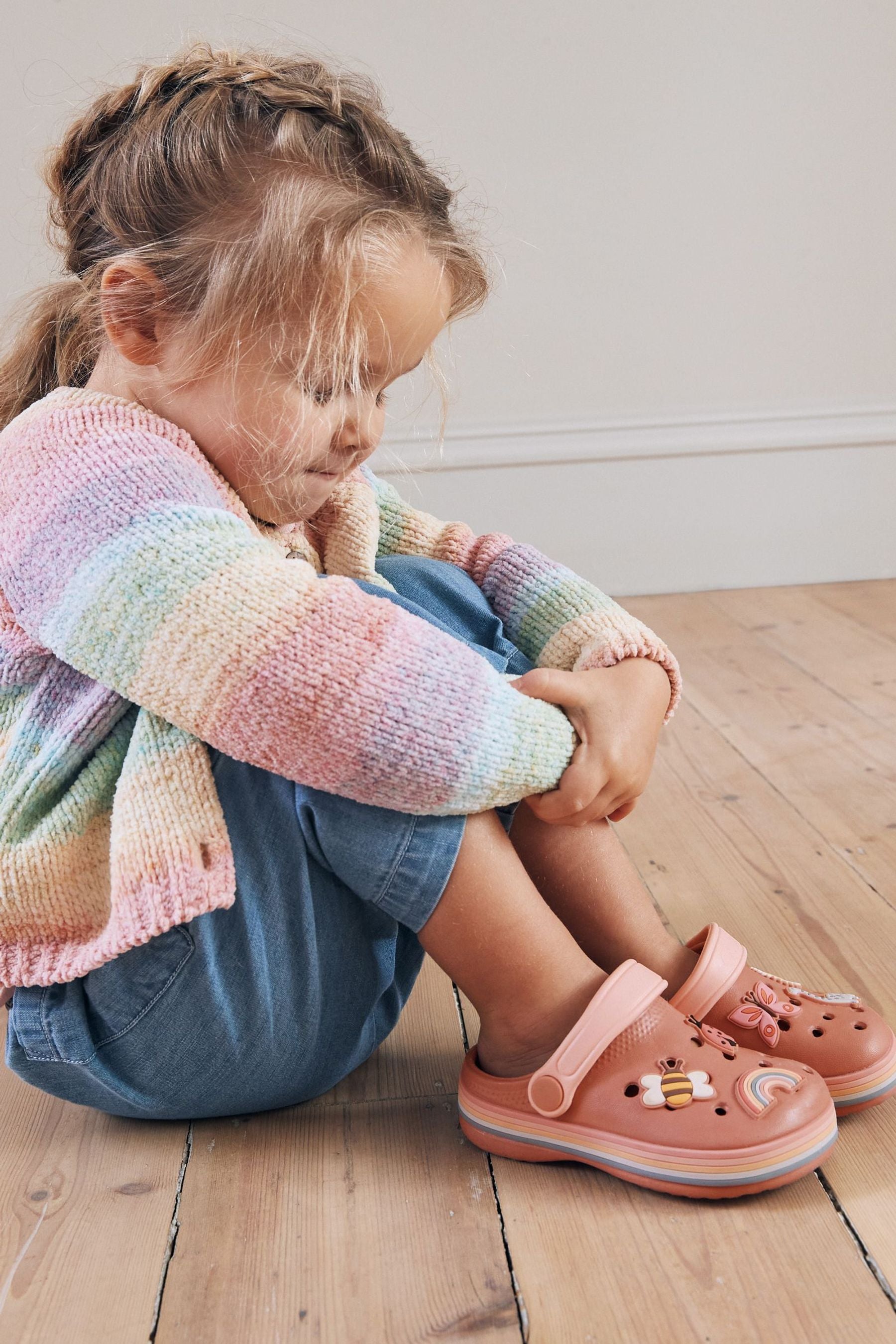 Scandi Pink Badge Clogs