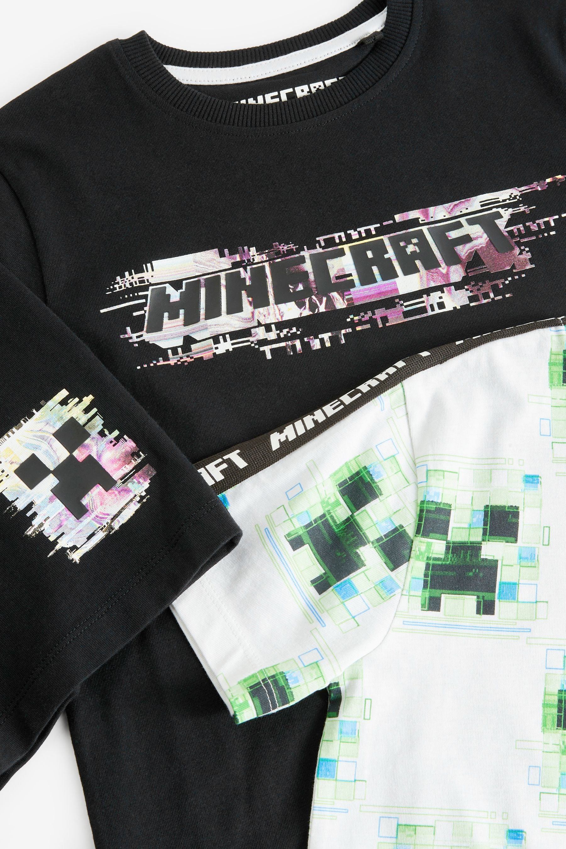 Green/Black Minecraft 2 Pack Short Pyjamas (3-16yrs)