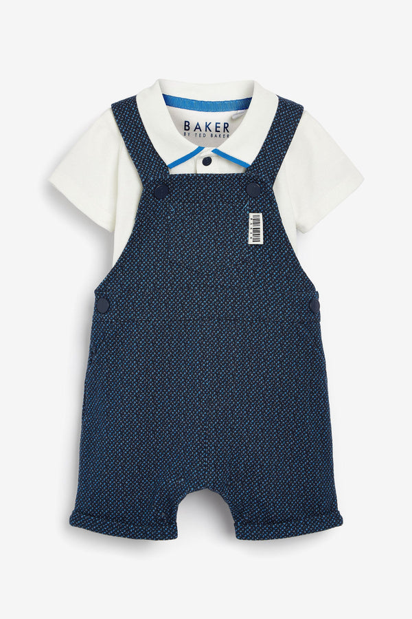 Navy Baker by Ted Baker Navy Blue Smart Dungaree Set