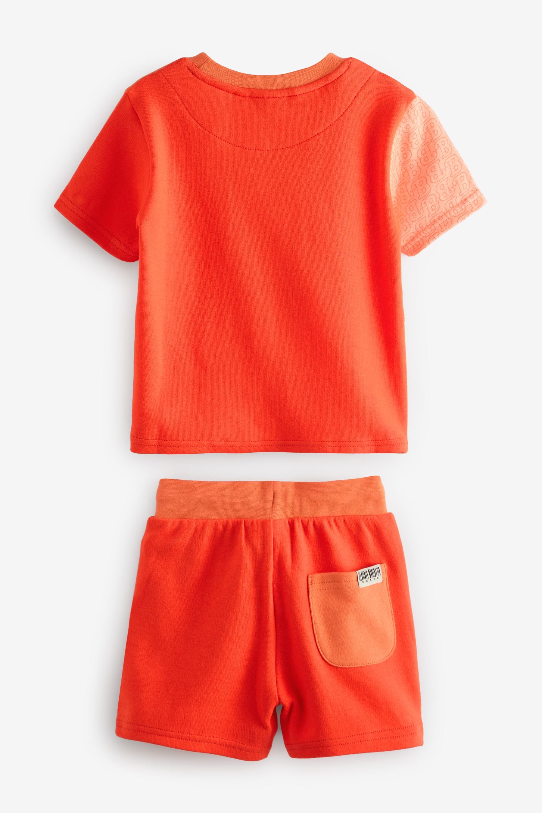 Baker by Ted Baker Orange Colourblock T-Shirt and Shorts Set