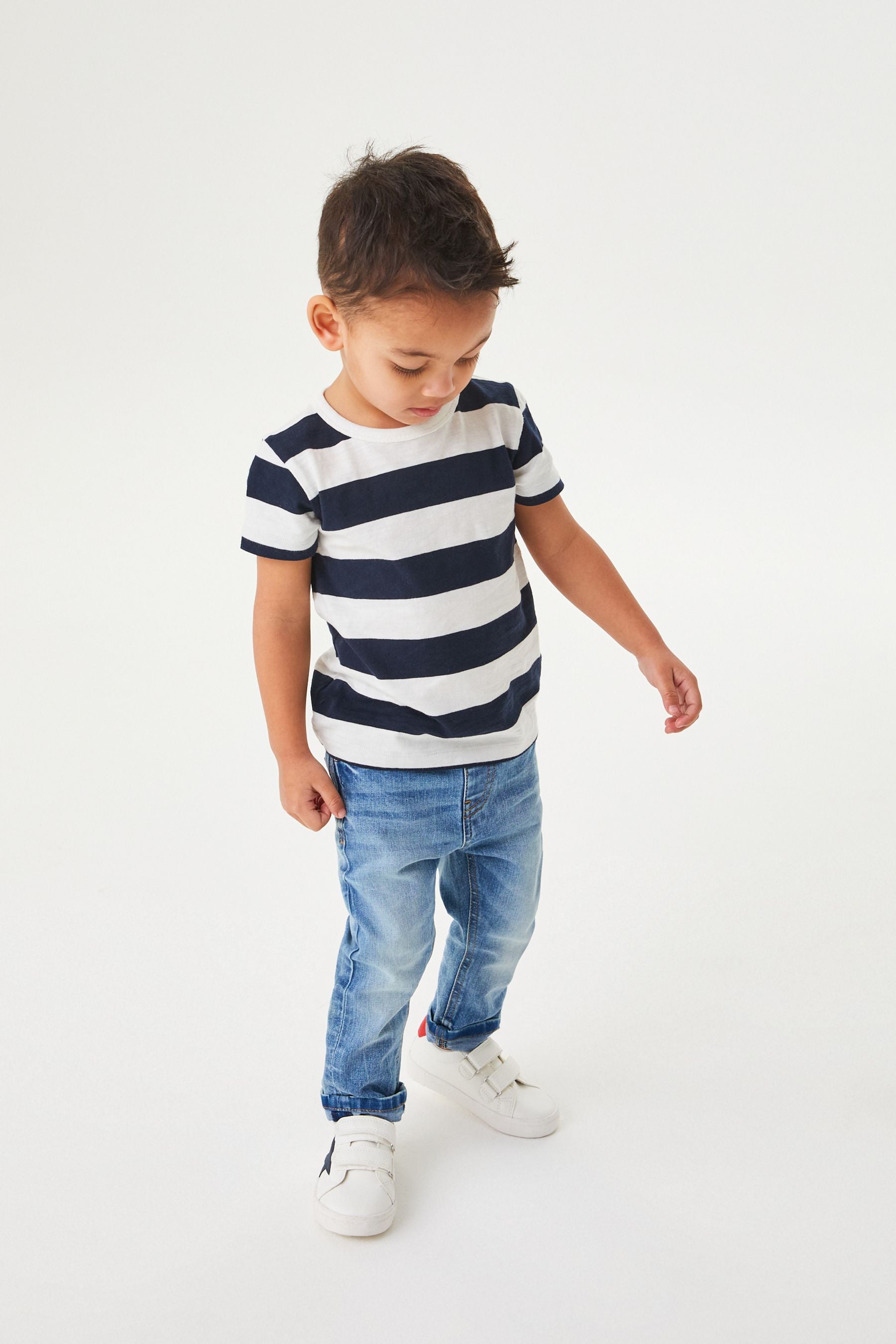 Light Blue Slim Fit Five Pocket Jeans With Stretch (3mths-7yrs)