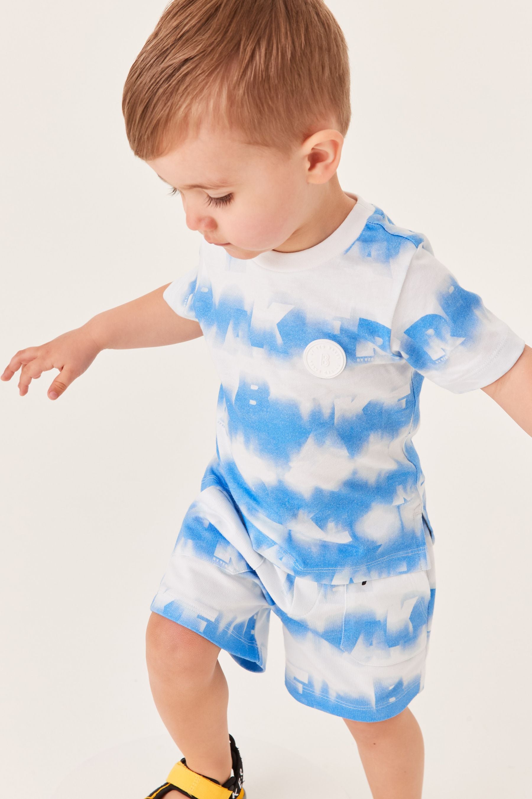 Baker by Ted Baker Blue Tie-Dye T-Shirt and Shorts Set