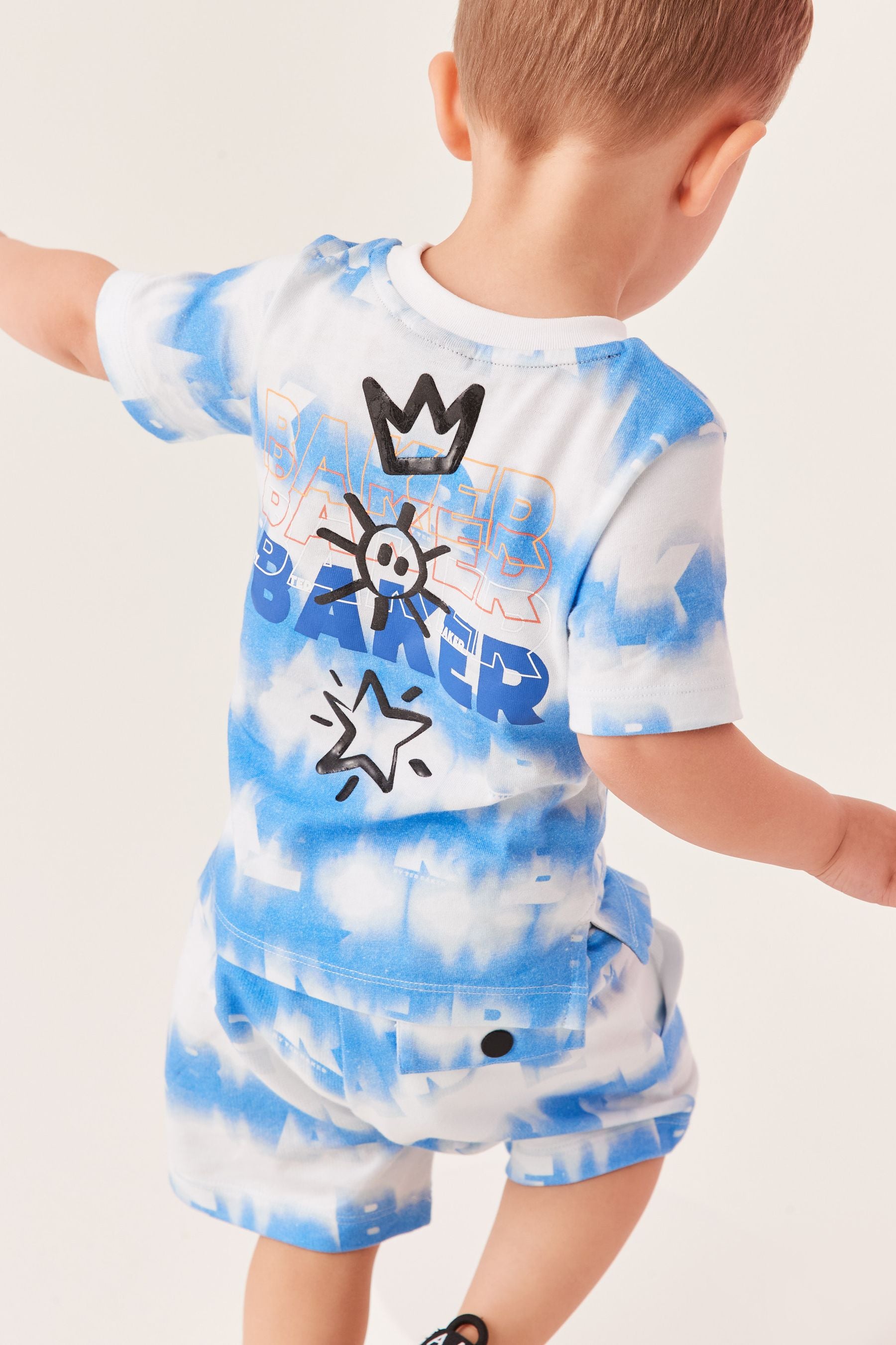 Baker by Ted Baker Blue Tie-Dye T-Shirt and Shorts Set